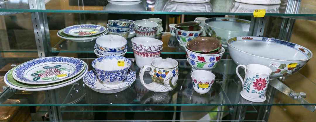 A Large Group of English Spatter & Gaudy Ware