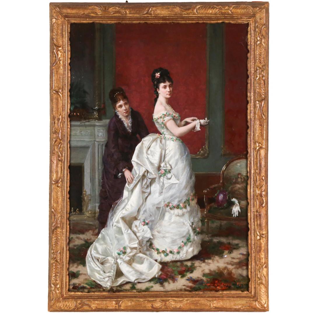 Paul Jean-Baptiste Lazerges. Lady & Attendant, oil