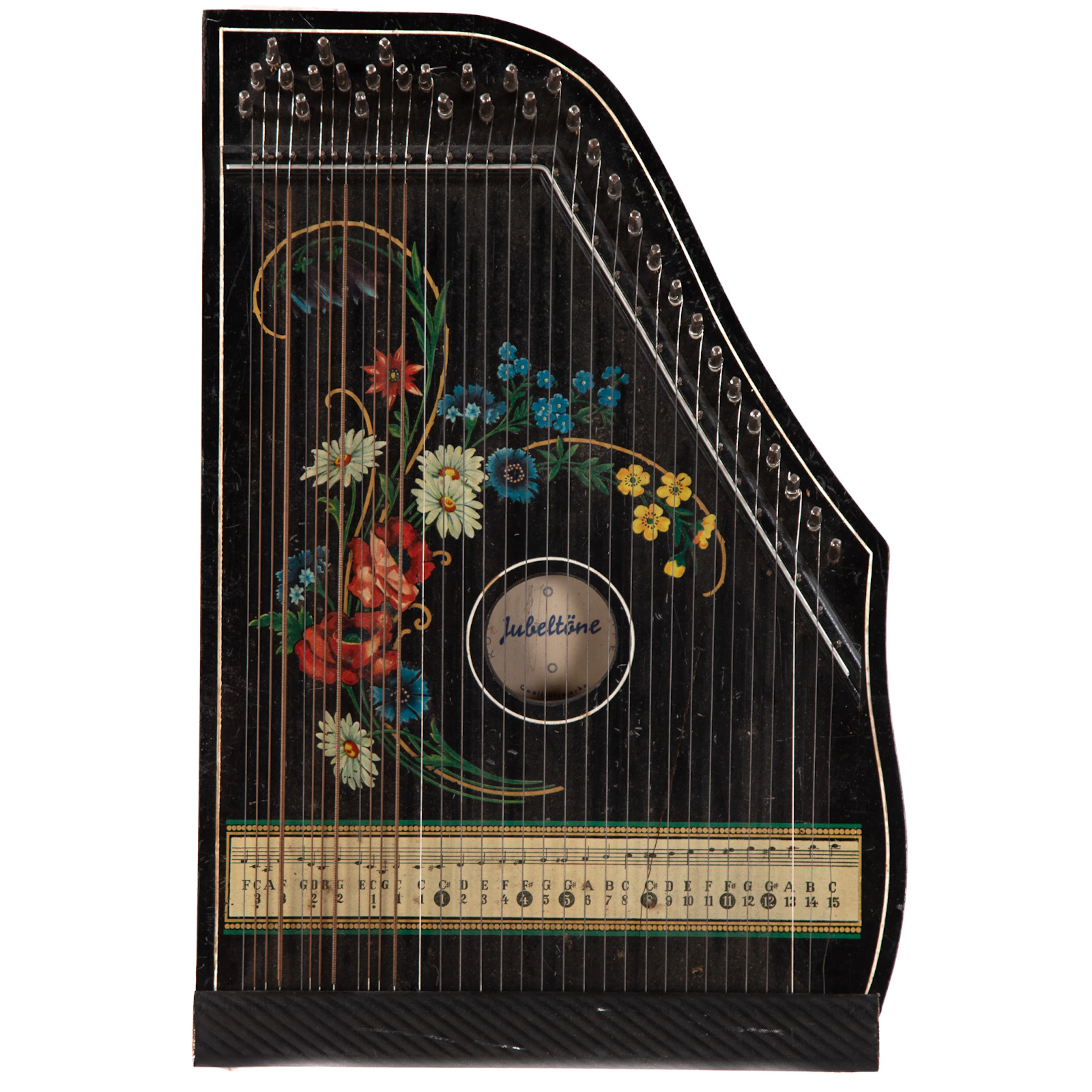 A German Jubeltone Hand Painted Auto Harp