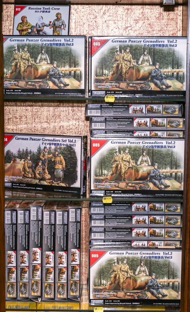 Three Shelves of Tri-Star 1:35 Scale Figures