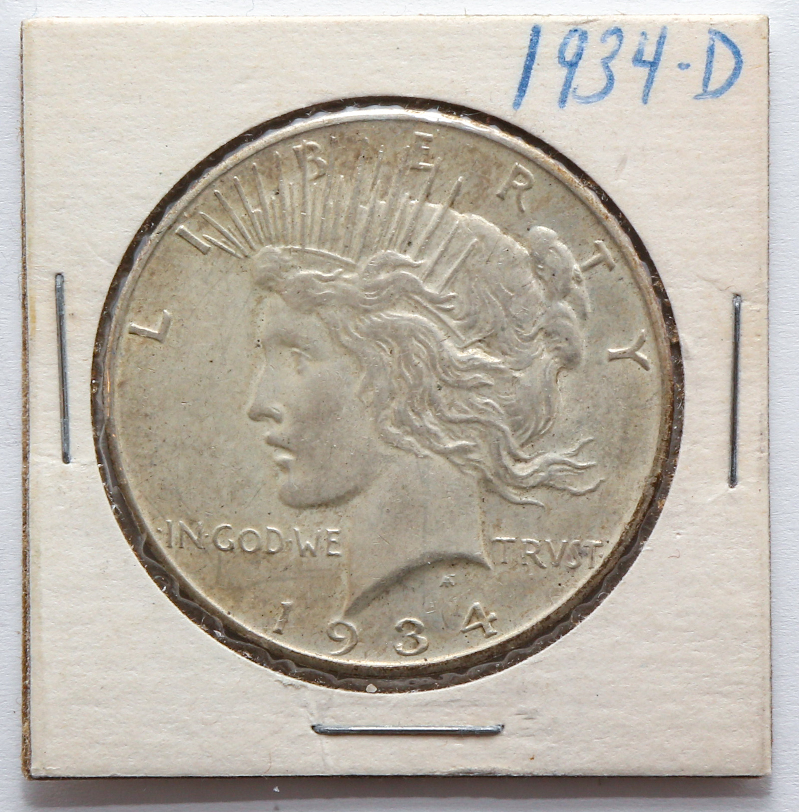1934-D Peace Dollar XF45/AU50