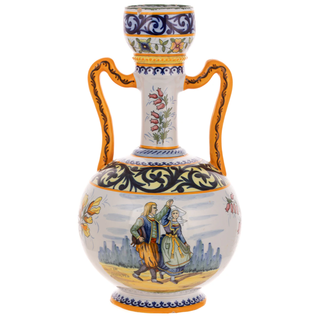 A Henriot Quimper Decor Riche Vase