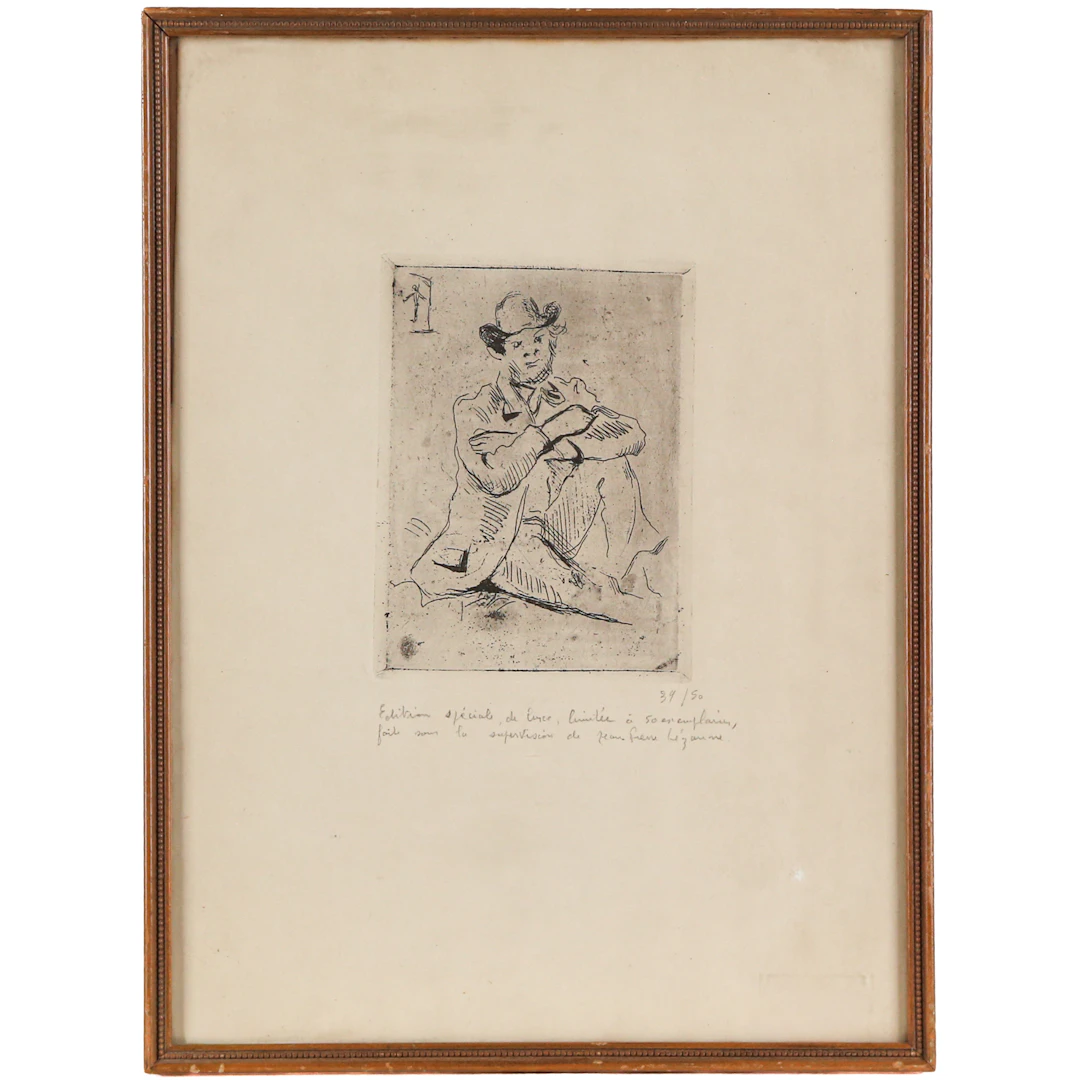 Paul Cézanne. "Armand Guillaumin," etching