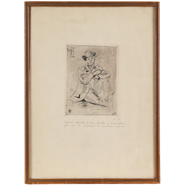 Paul Cézanne. "Armand Guillaumin," etching