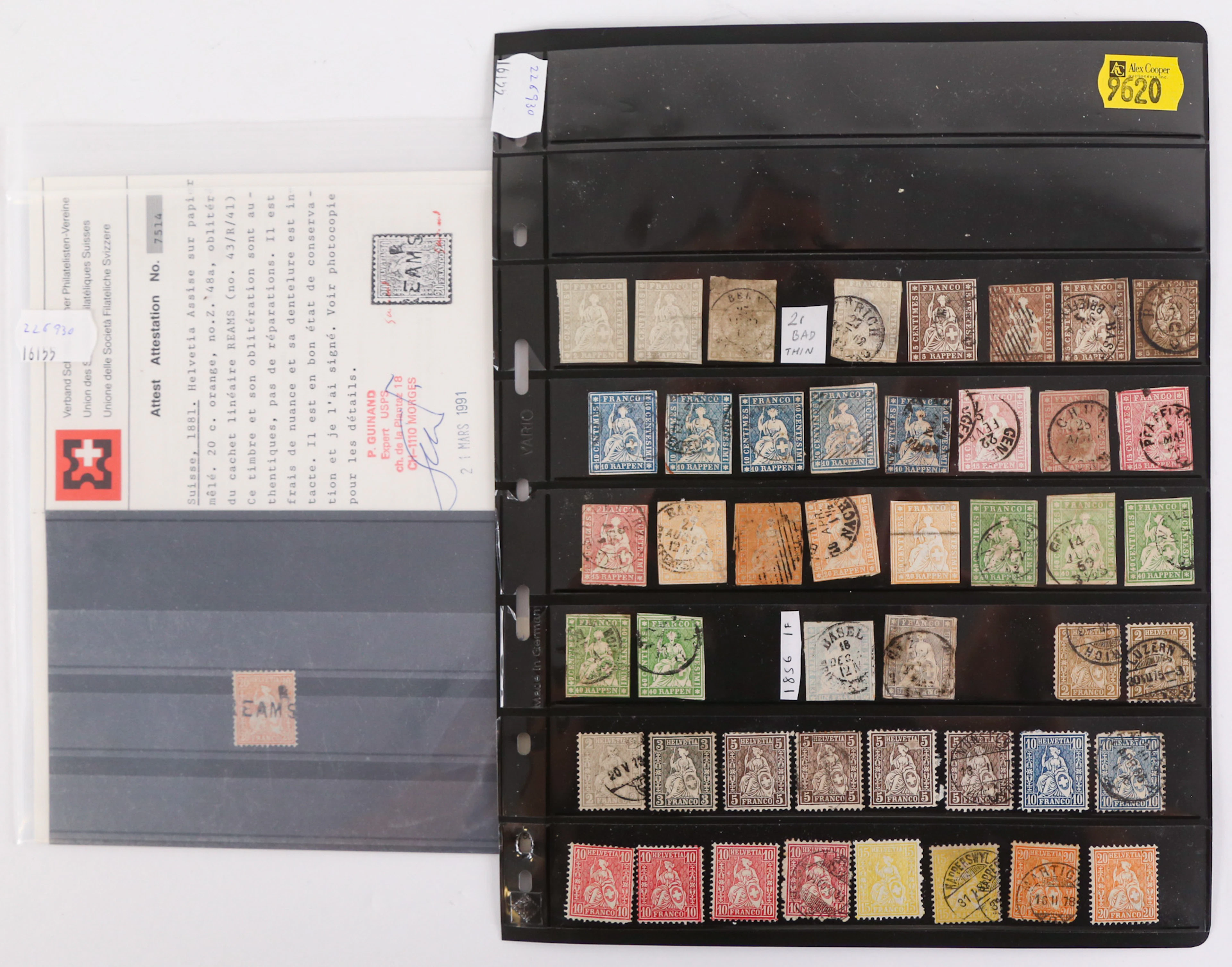 Switzerland: A Group of Seated Helvetia Issues
