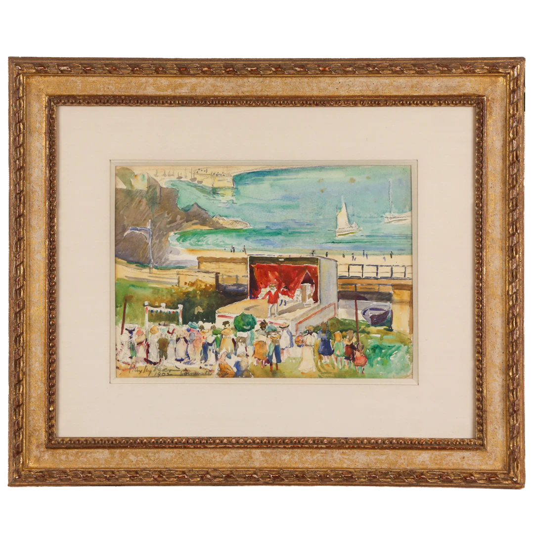Richard Hayley Lever. "Cornwall," watercolor