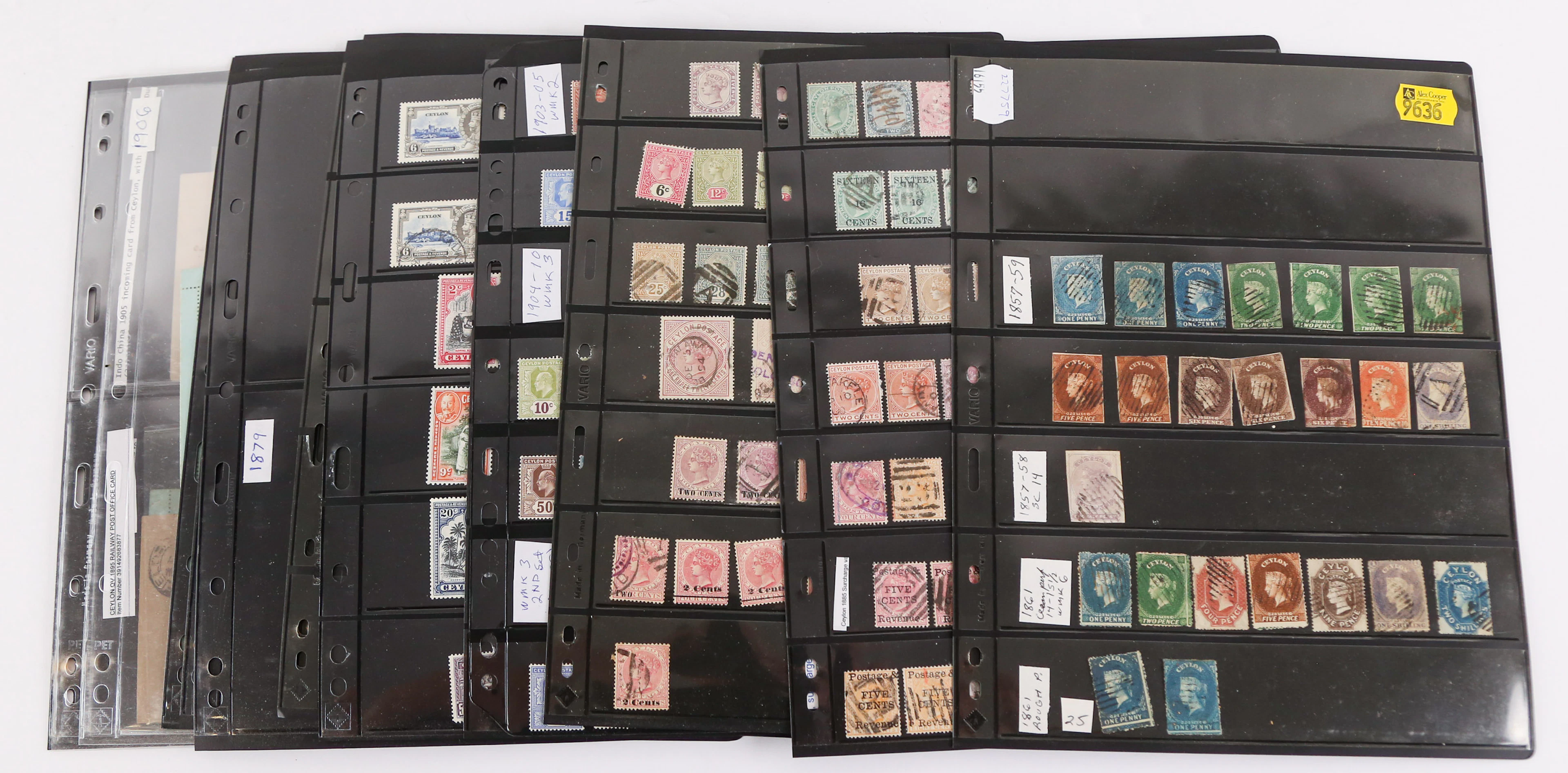 Ceylon: Postage Stamps, 1857-1952