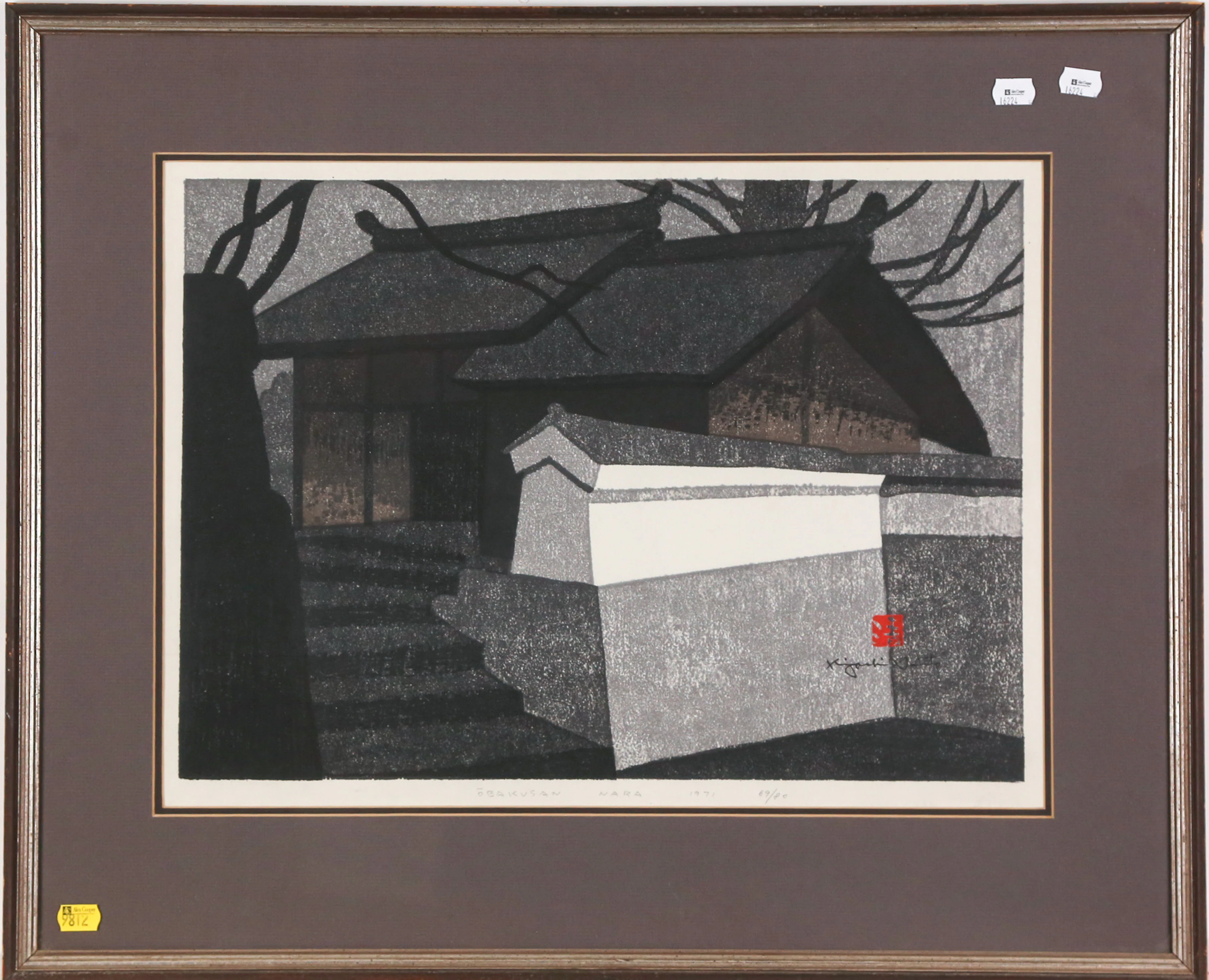 Kiyoshi Saito. "Obakusan Nara," woodcut