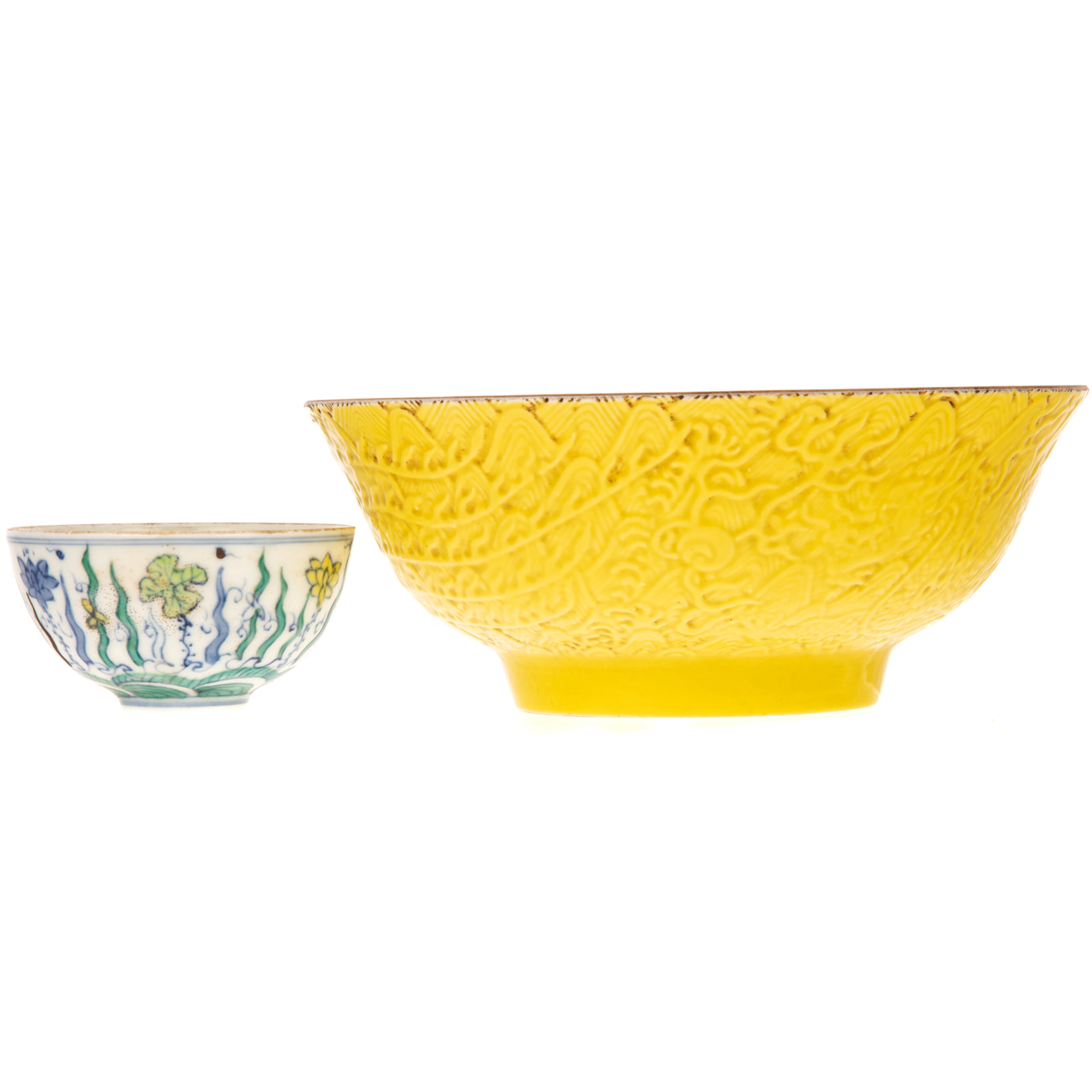 Chinese Porcelain Chenghua Doucai Style Bowl & Cup