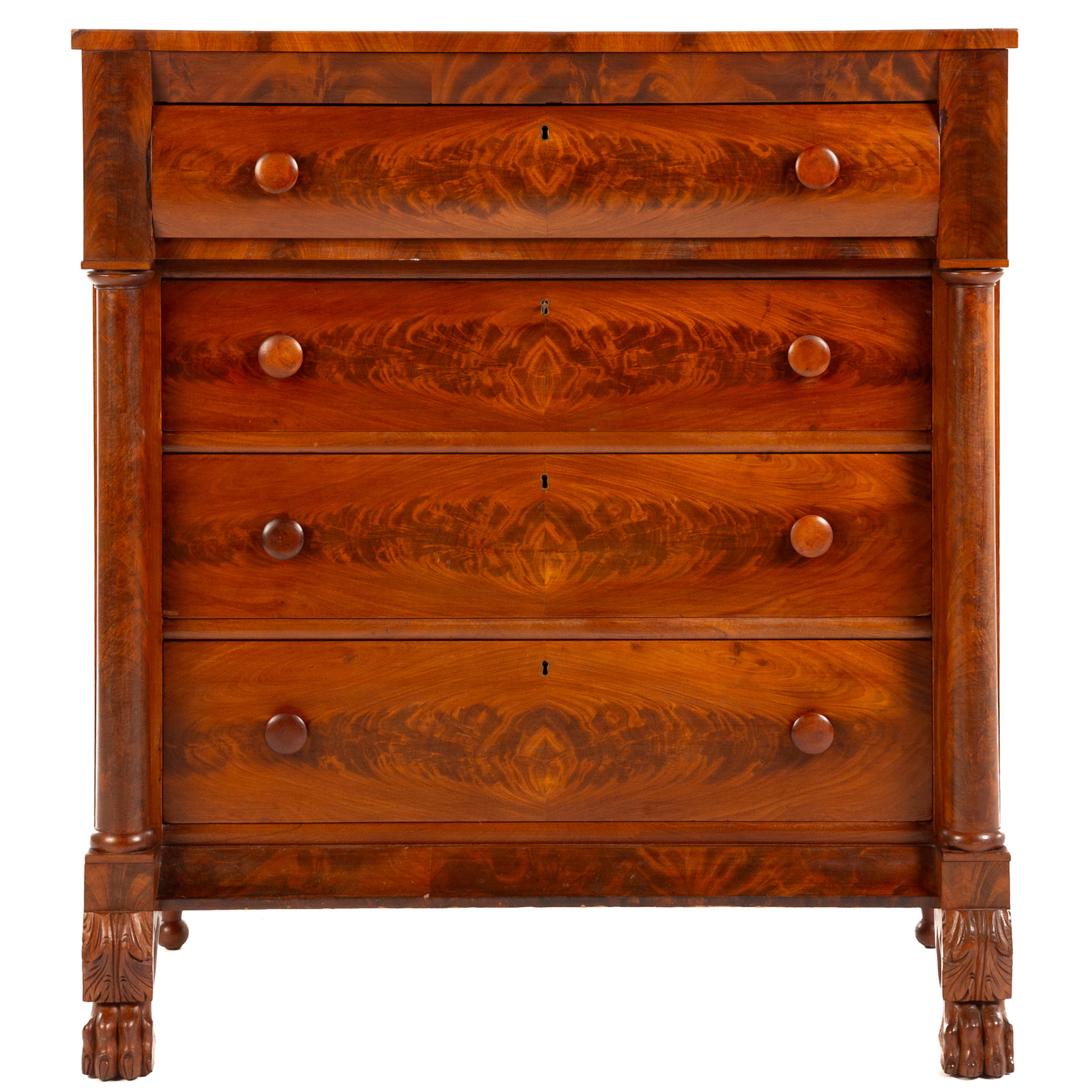 American Empire Mahogany Chest of Drawers