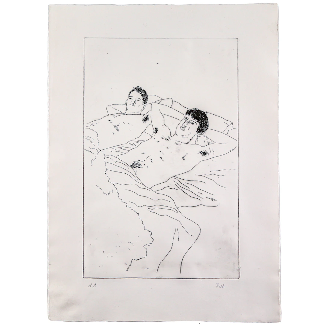David Hockney. "In Despair," etching