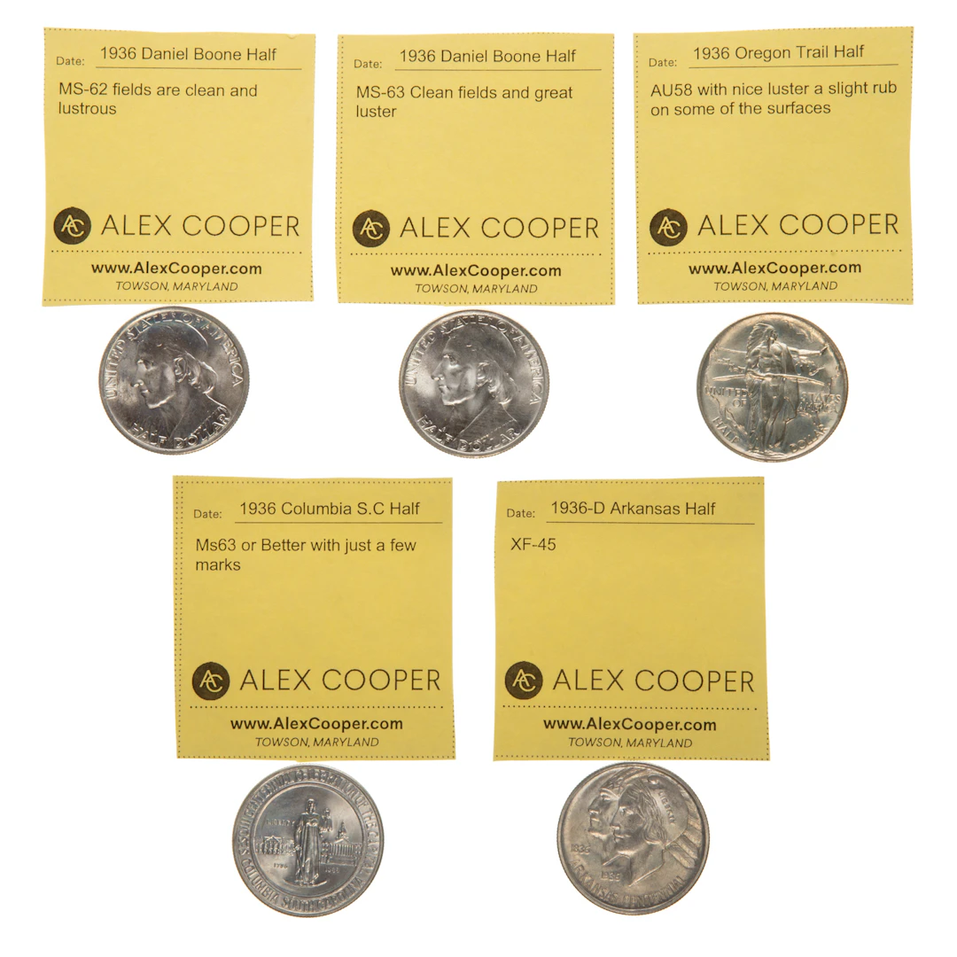 Five Classic Silver Commemoratives