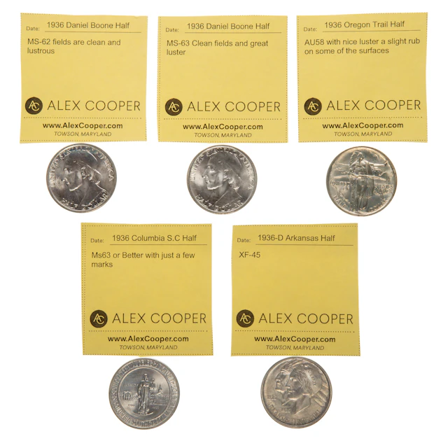 Five Classic Silver Commemoratives