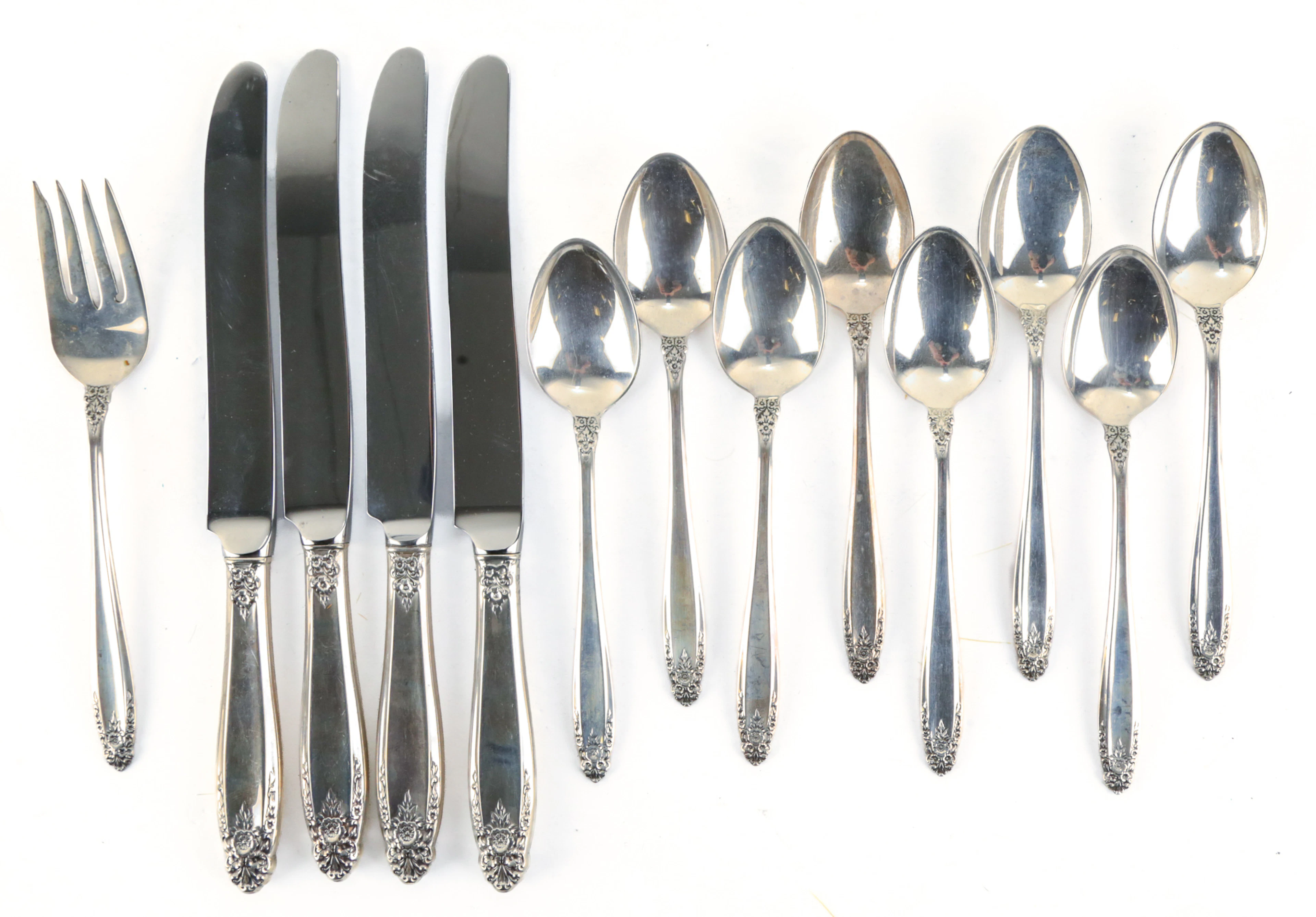 13 Pieces of International Sterling "Prelude" Flatware