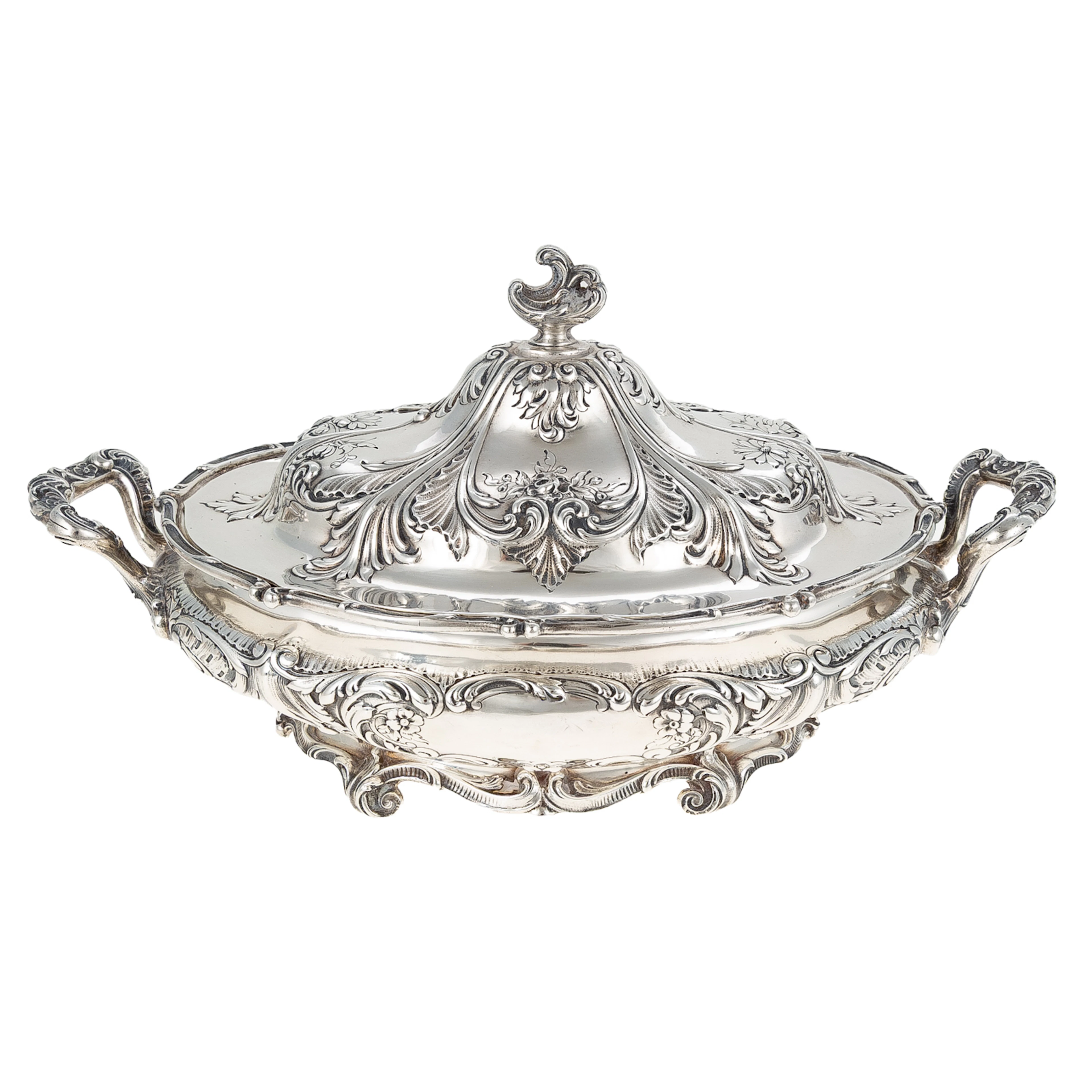 Gorham Sterling Serving Repousse Dish & Cover