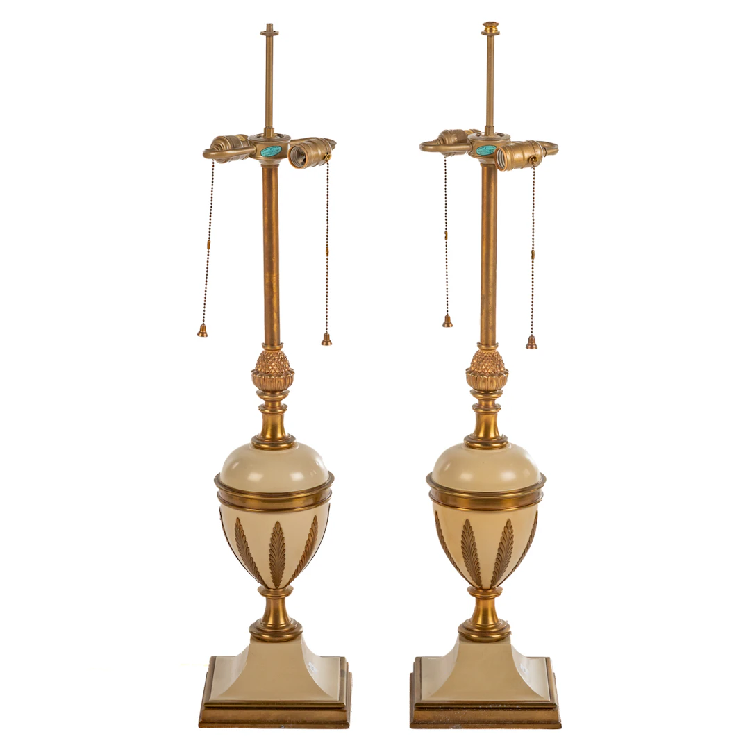 A Pair of Urn-From Table Lamps