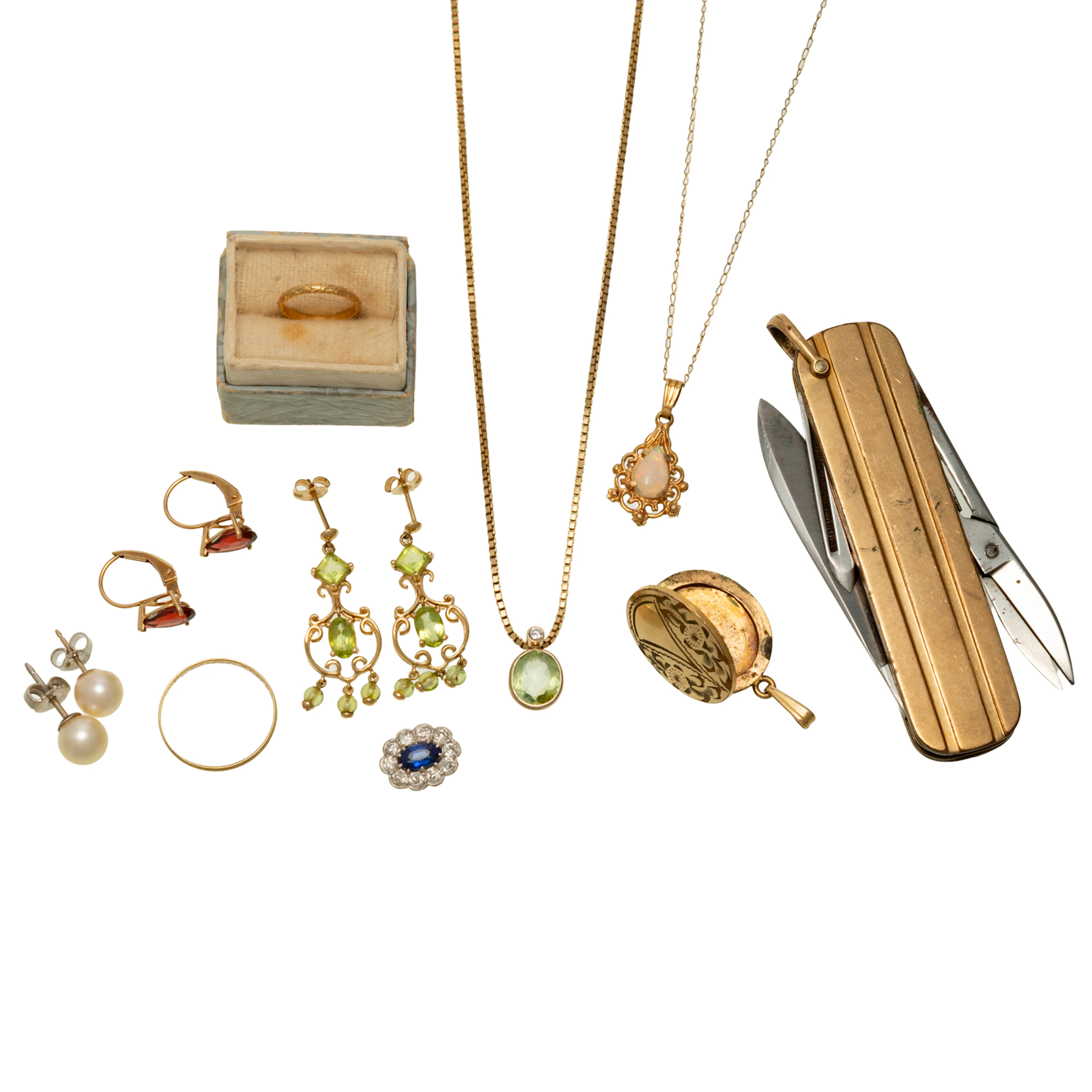 A Collection of Earrings, Necklaces, Rings & More in 14K