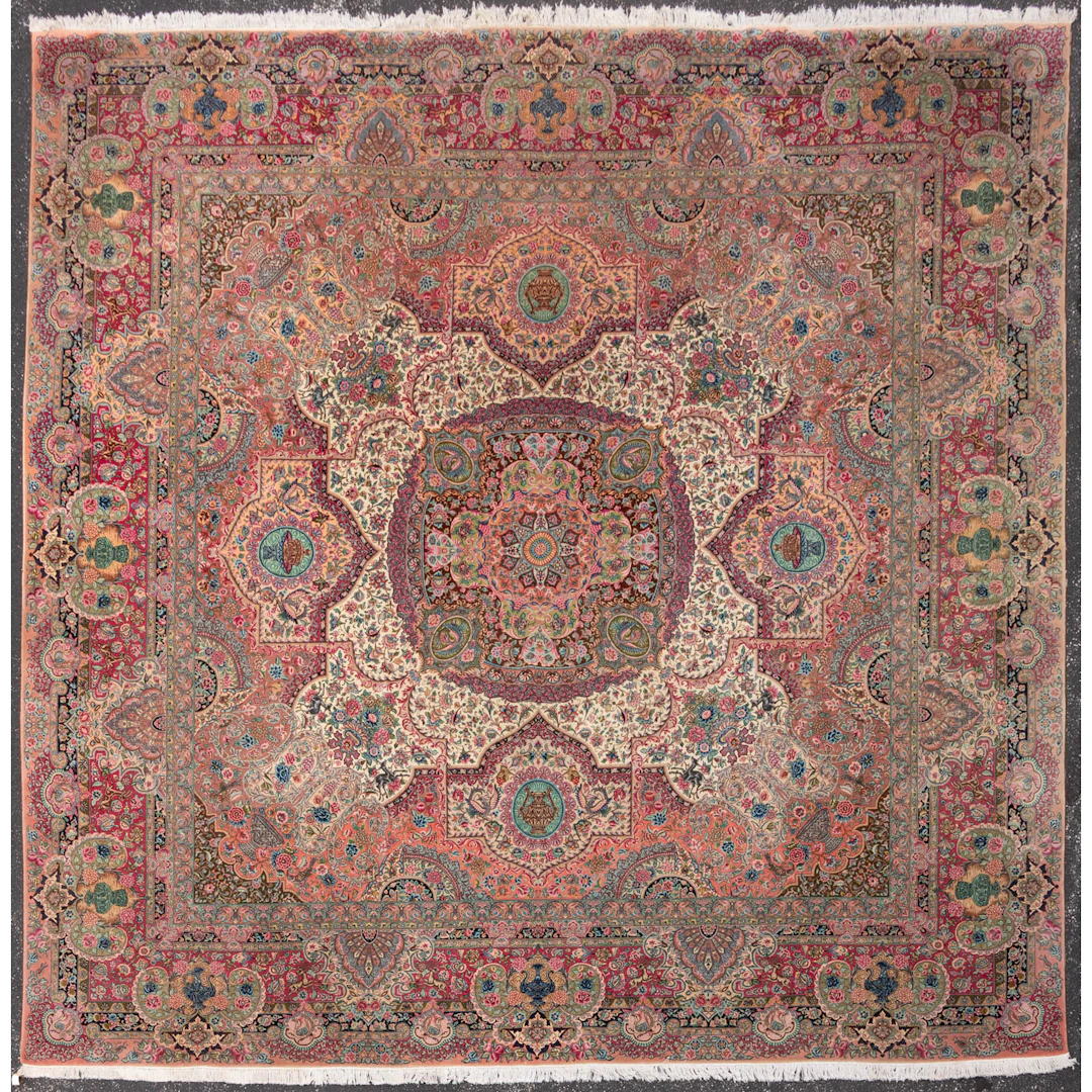 Fine Tabriz Carpet, Persia, 16.1 x 16.1