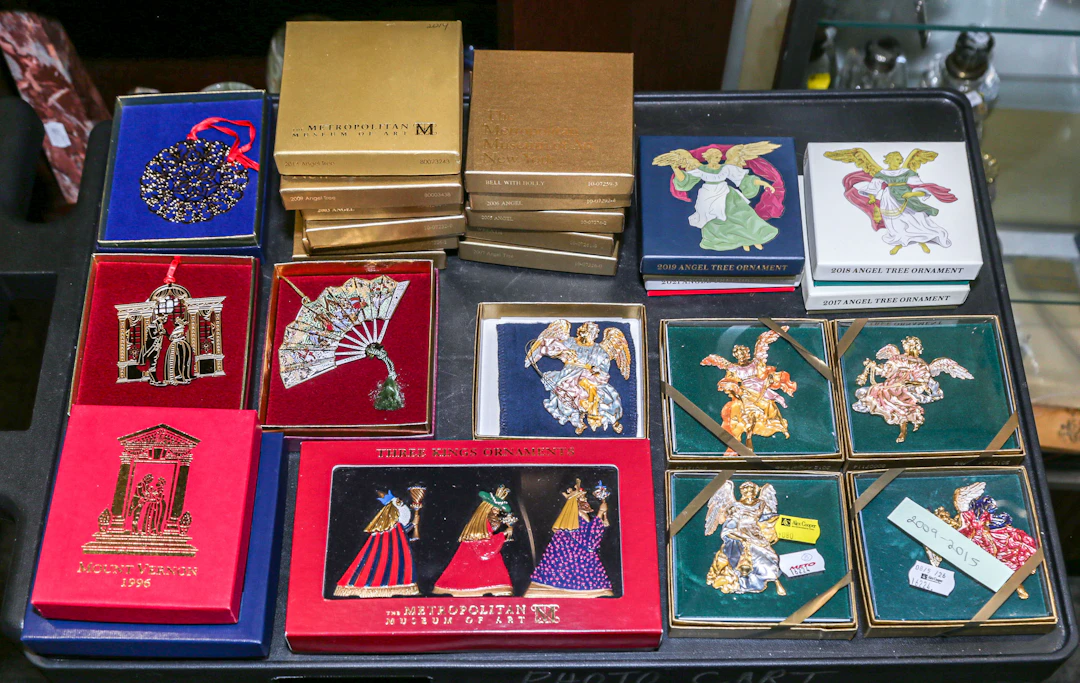 A Group of Christmas Tree Ornaments