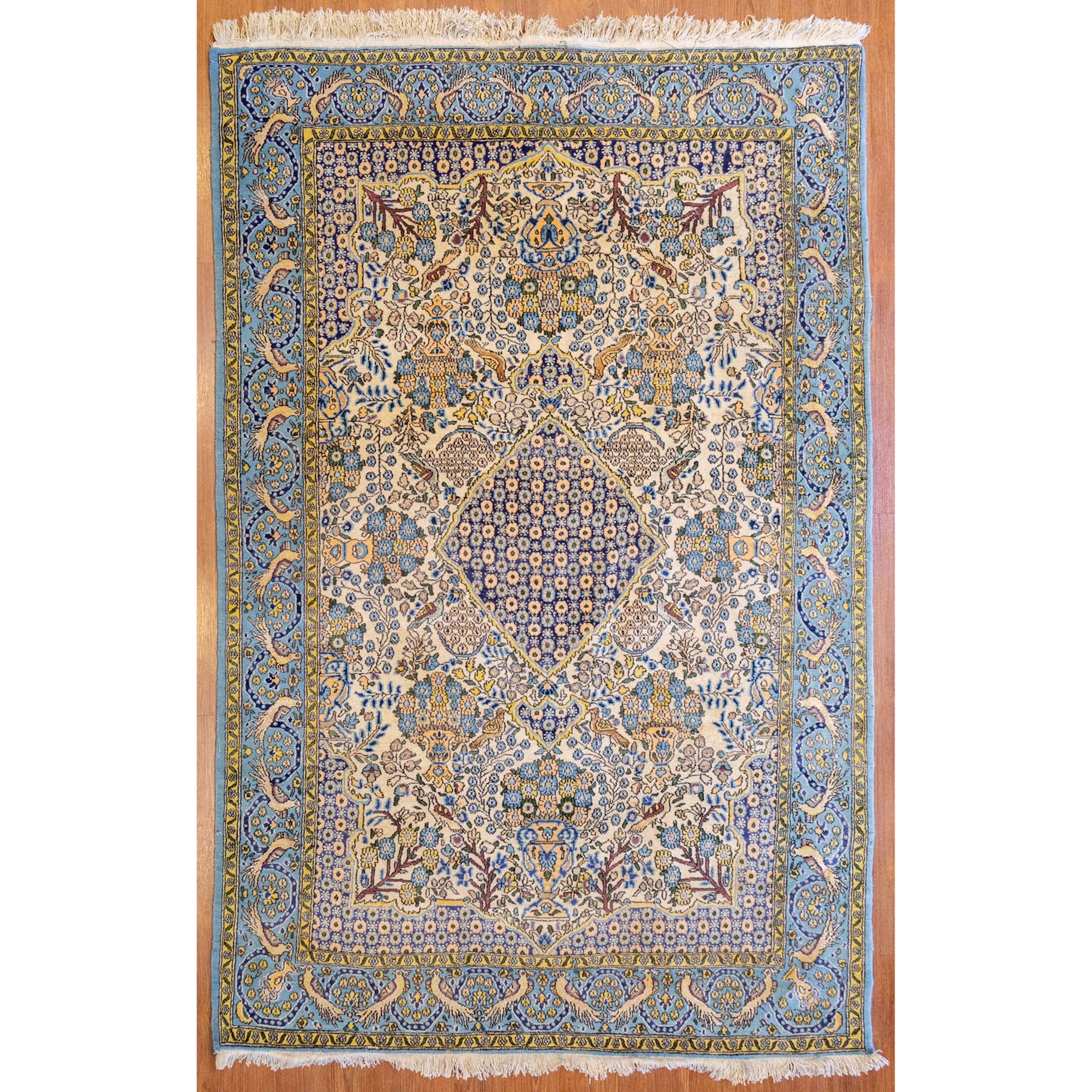 Qum Rug, Persia, 4.8 x 6.4