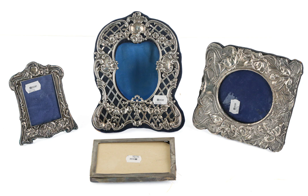 Four Sterling Photo Frames