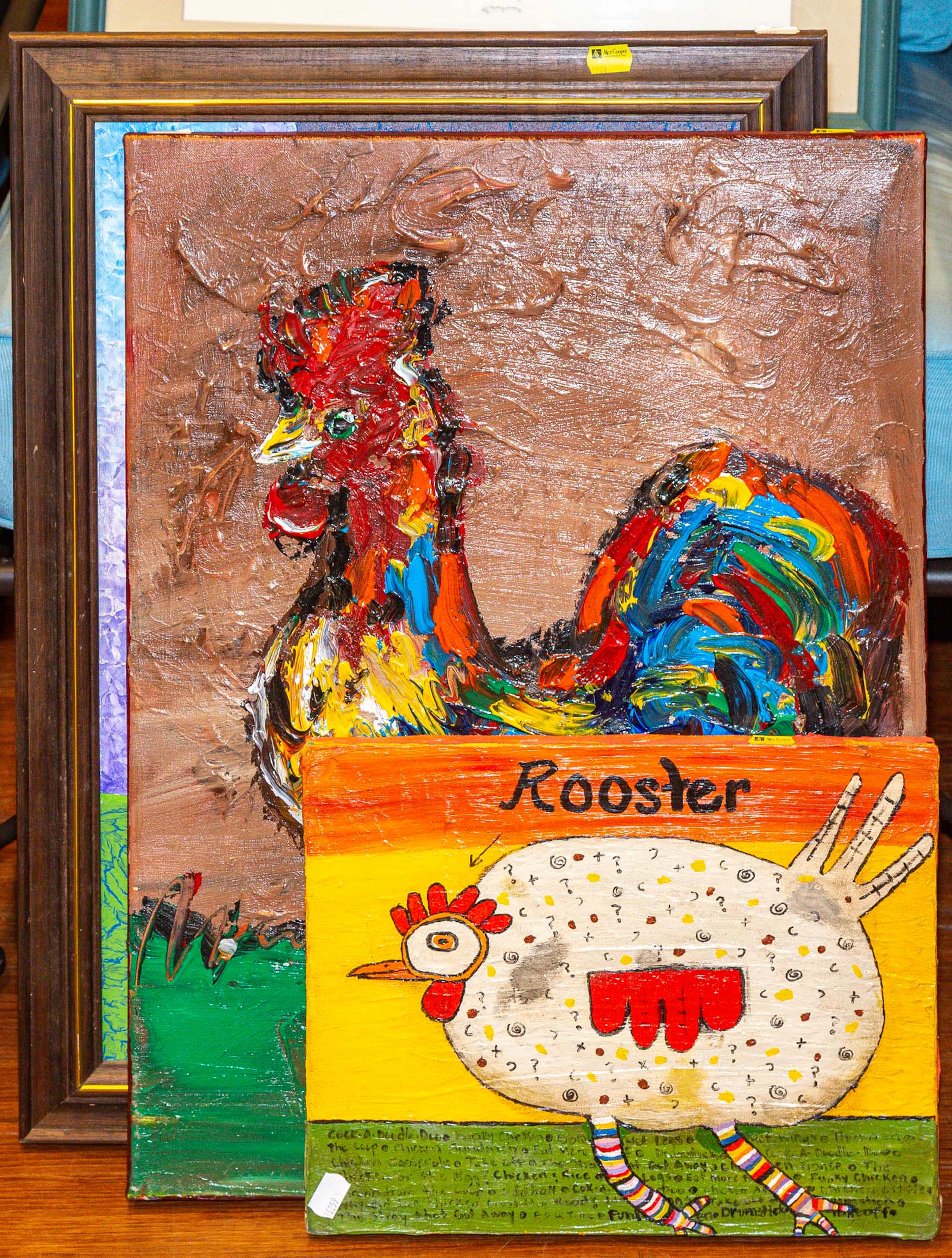 Three Paintings Featuring Birds