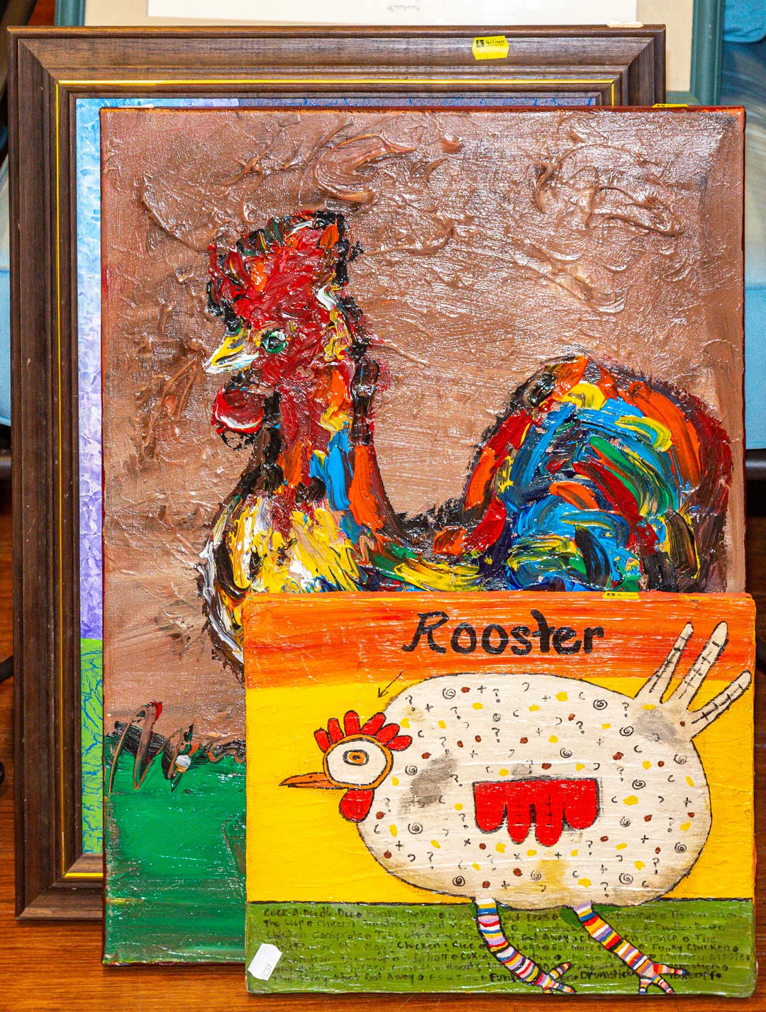 Three Paintings Featuring Birds