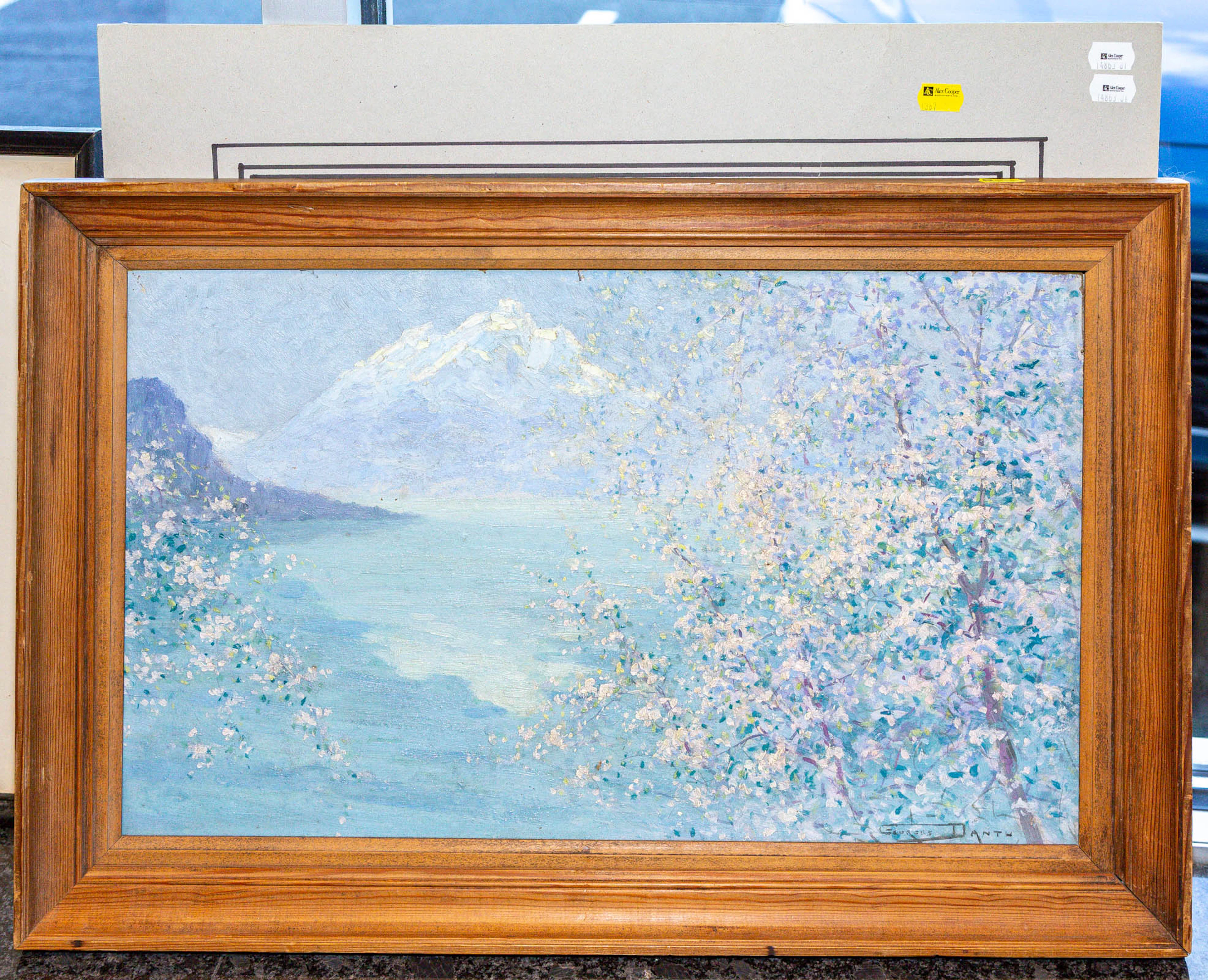 Georges Dante. Mt. Fuji, oil on board