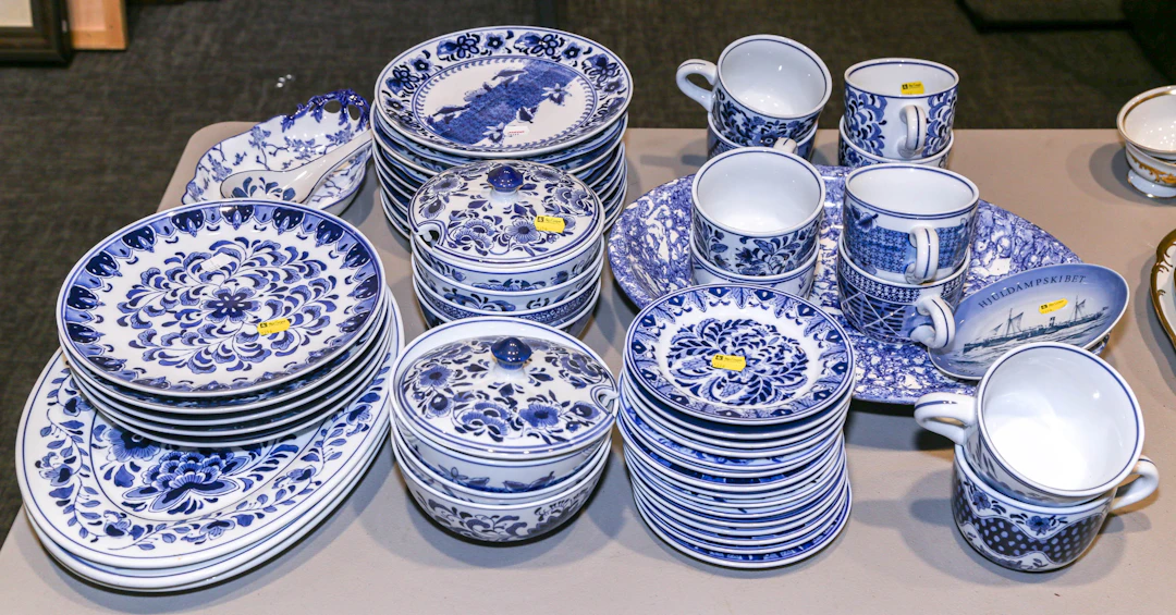 A Large Assortment of Blue & White China
