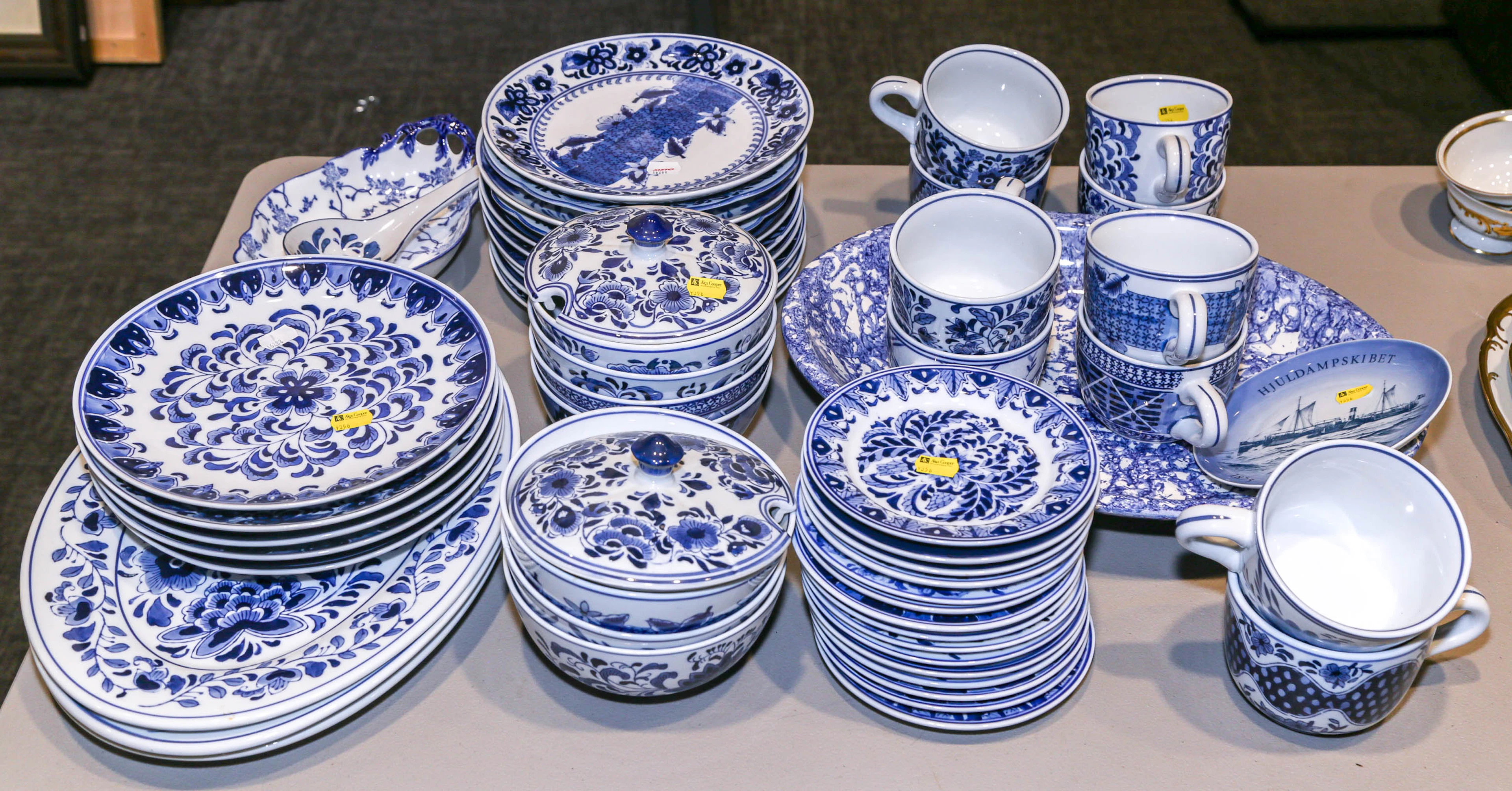 A Large Assortment of Blue & White China