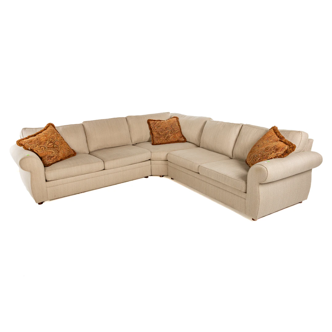 Pottery Barn Upholstered Two-Part Sectional Sofa