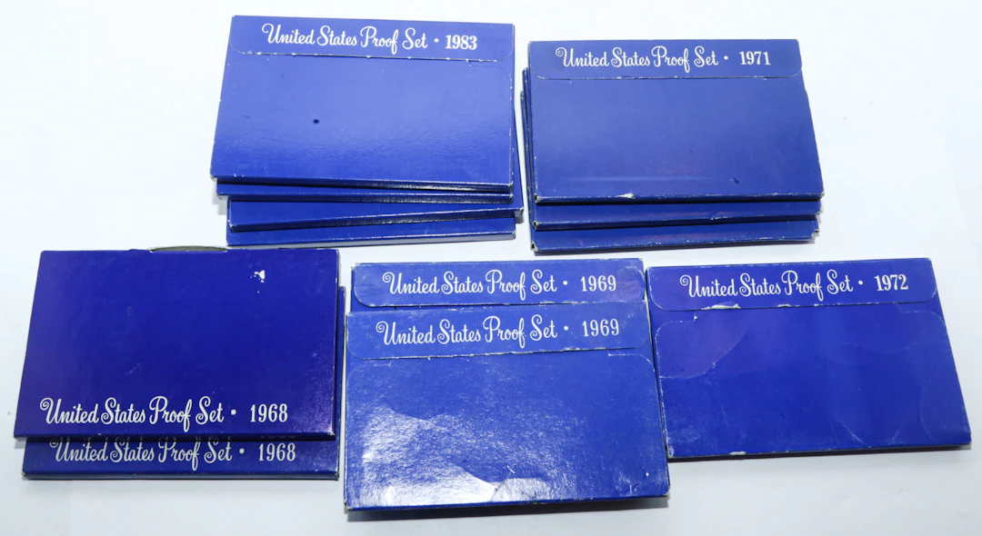 Twelve Blue Box Proof Sets