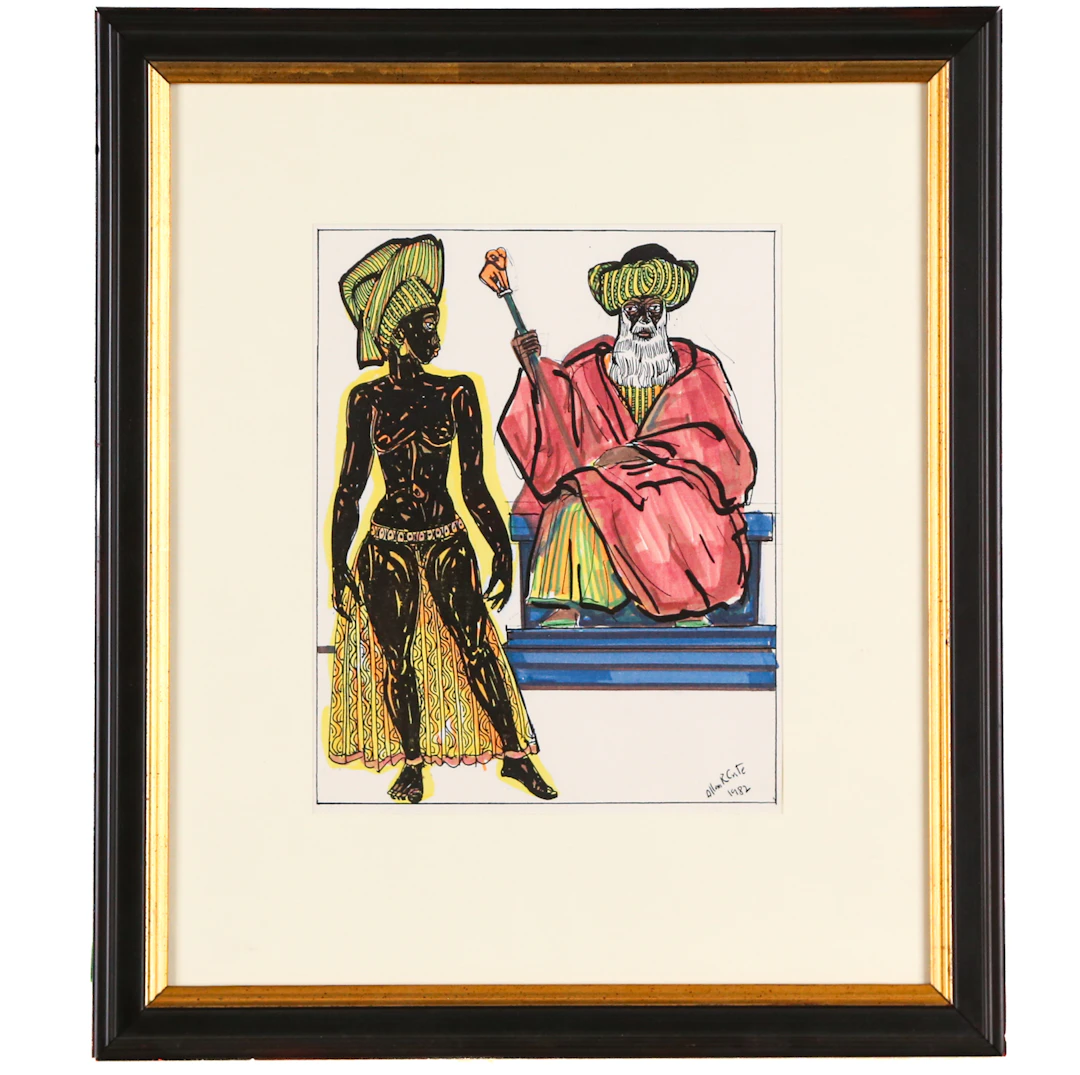 Allan Rohan Crite. "Temptress," watercolor