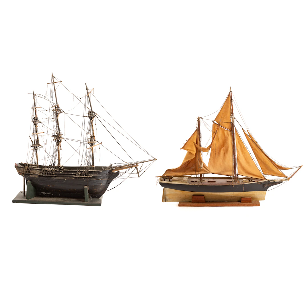 Two Vintage Model Ships