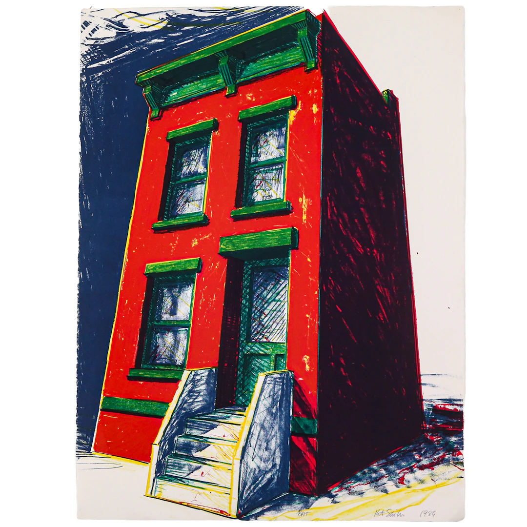 Kit Sailer. "Red Brick House," lithograph