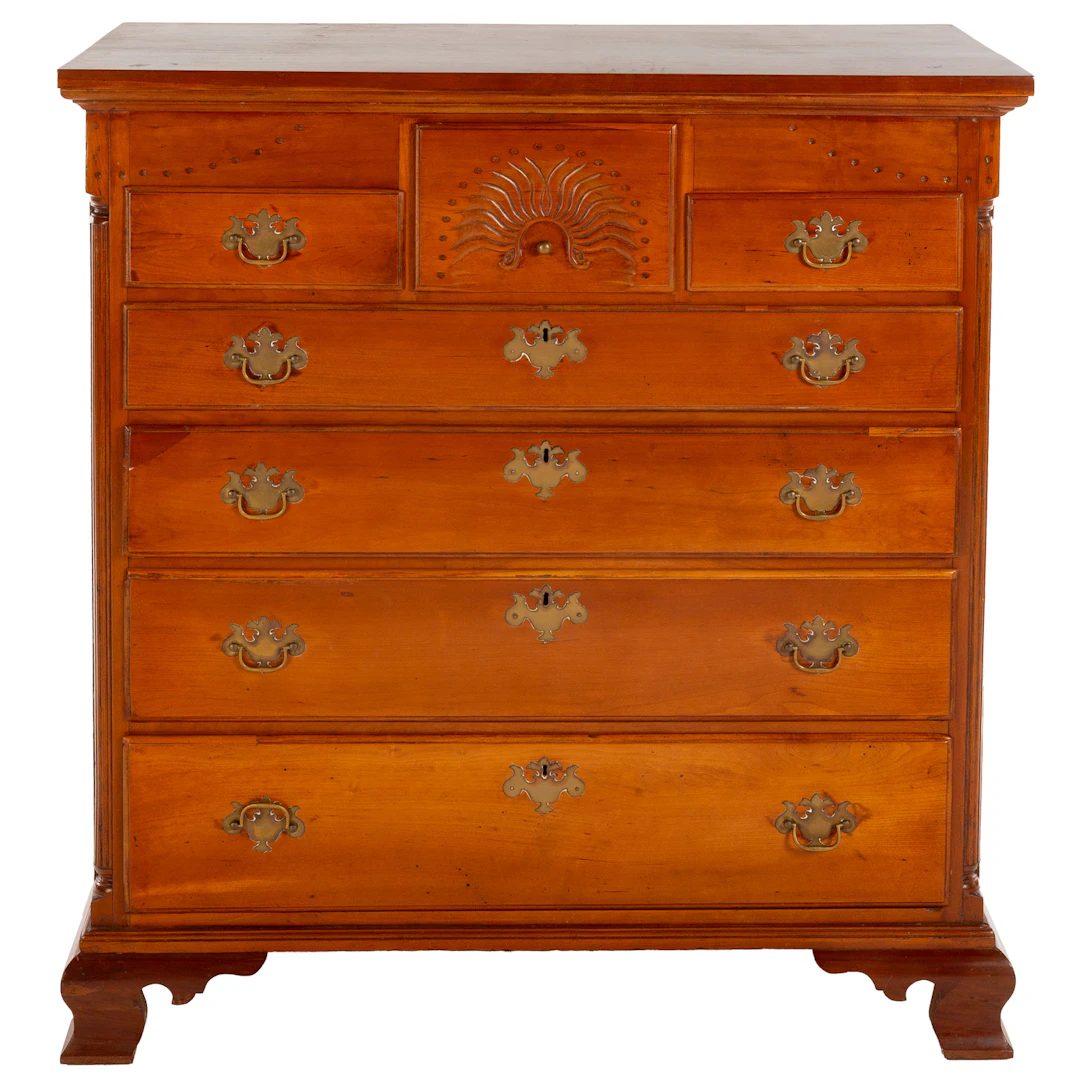 American Chippendale Cherry Chest of Drawers
