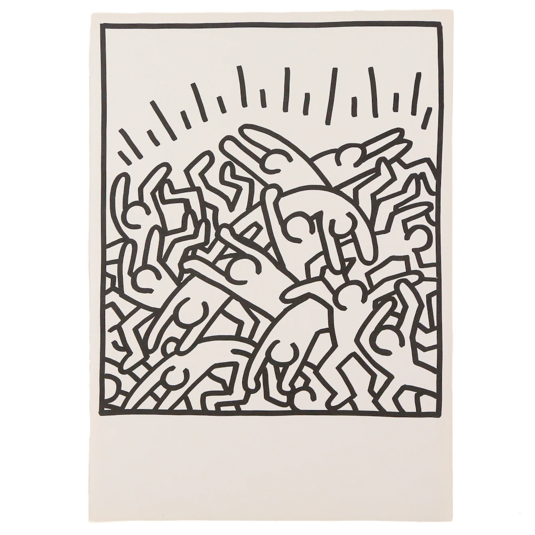 Keith Haring. "Untitled from Lucio Amelio," lithograph