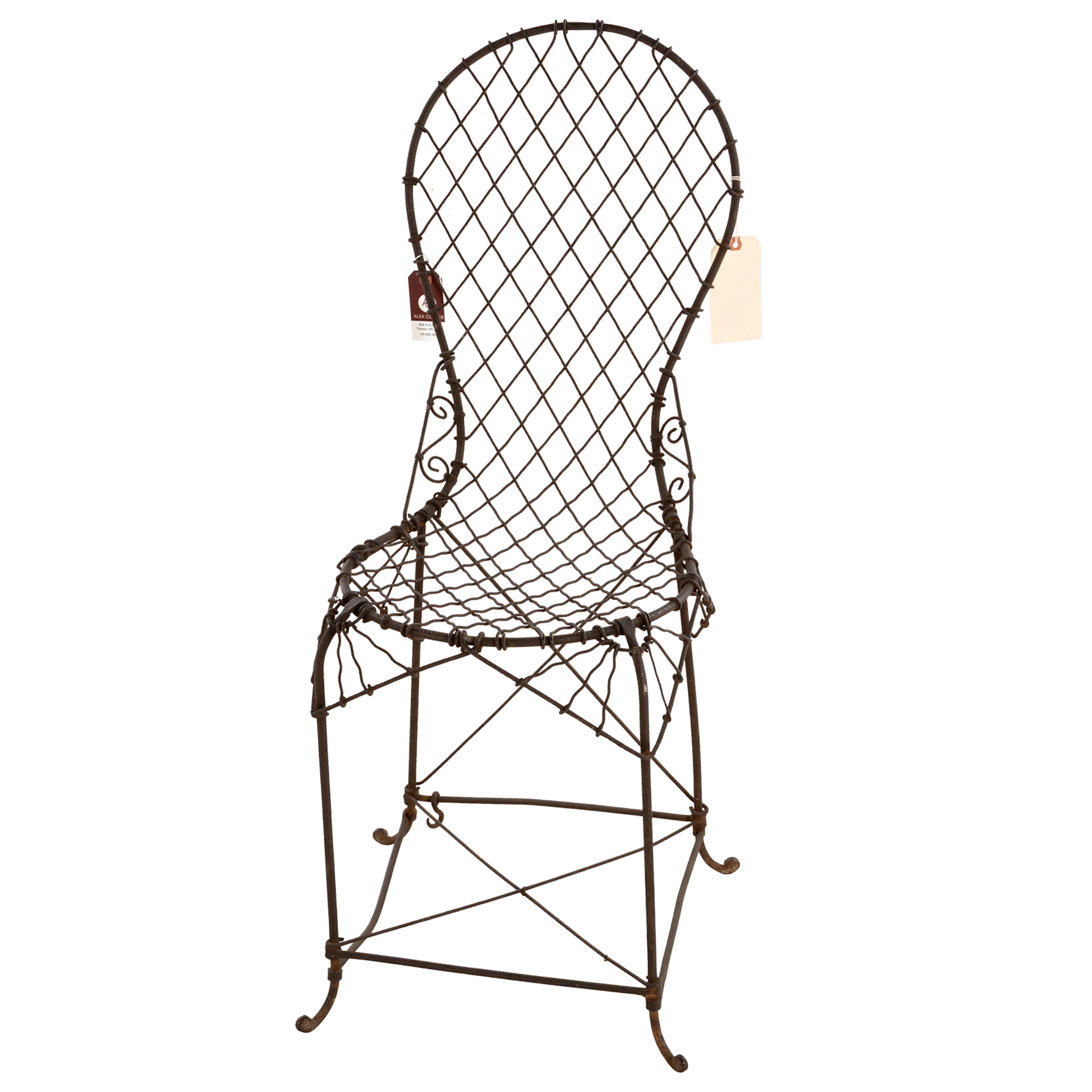 American Victorian Wirework Garden Side Chair
