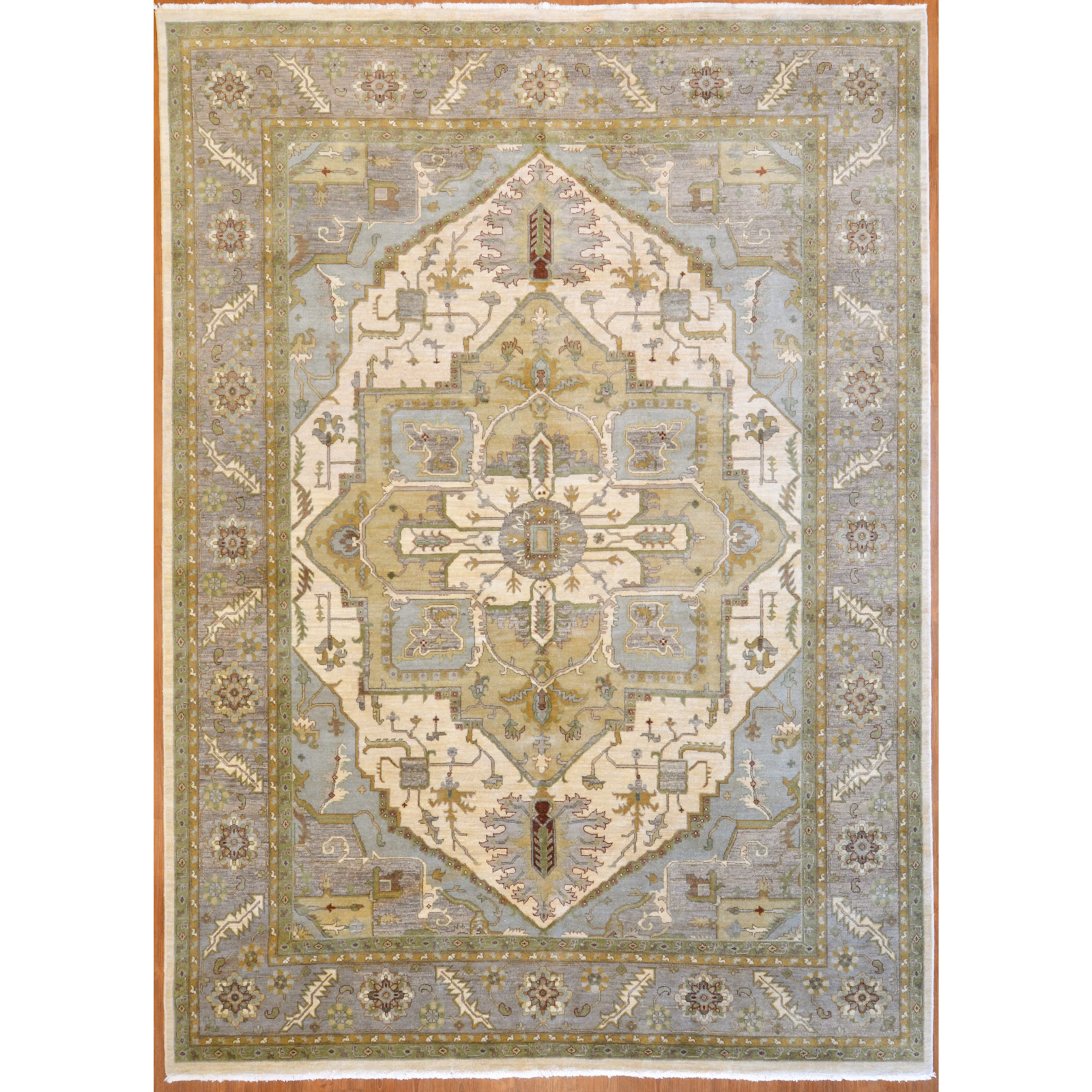 Indo Heriz Design Rug, India, 8.6 x 11.6