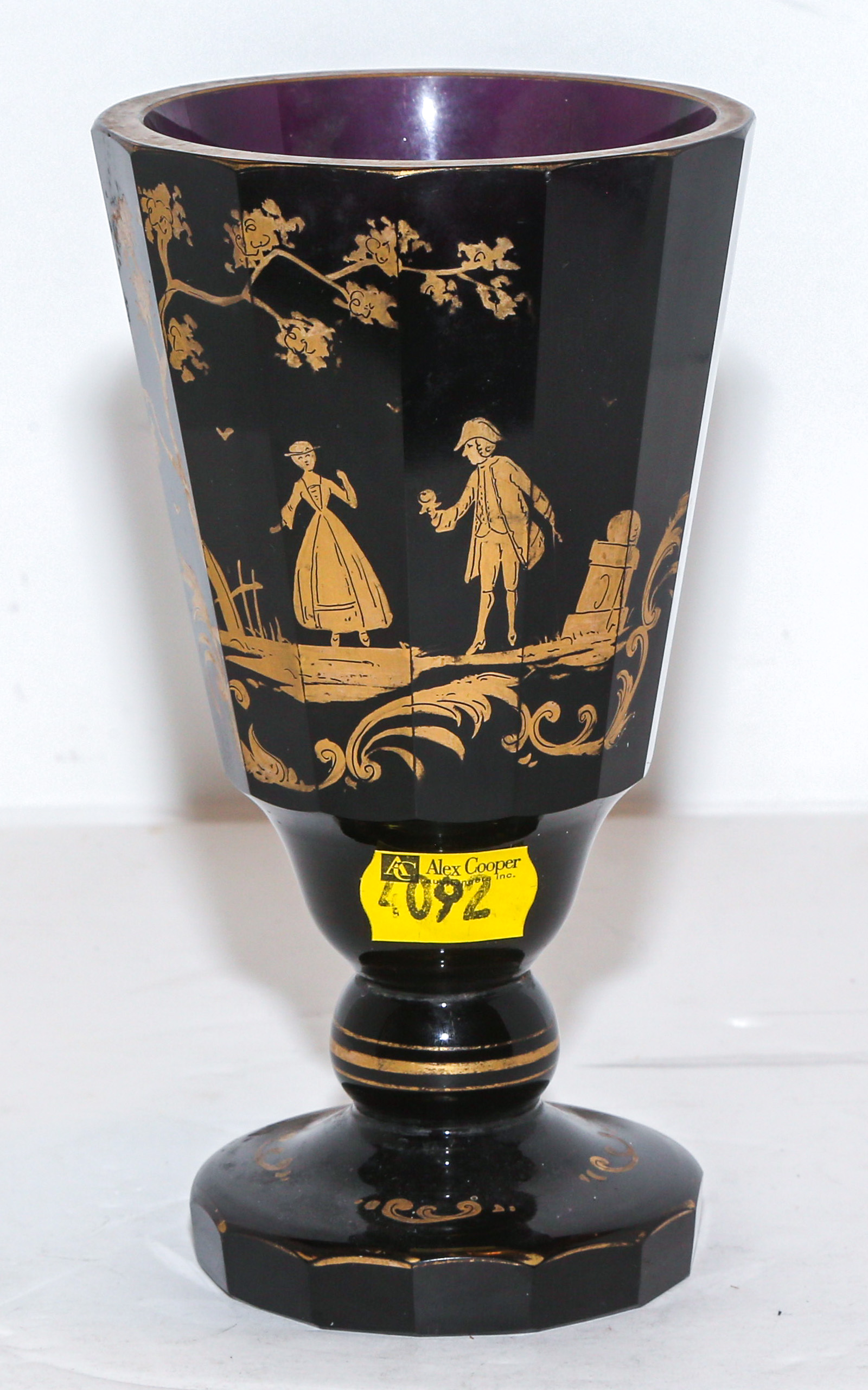 A Victorian Amethyst Glass Goblet