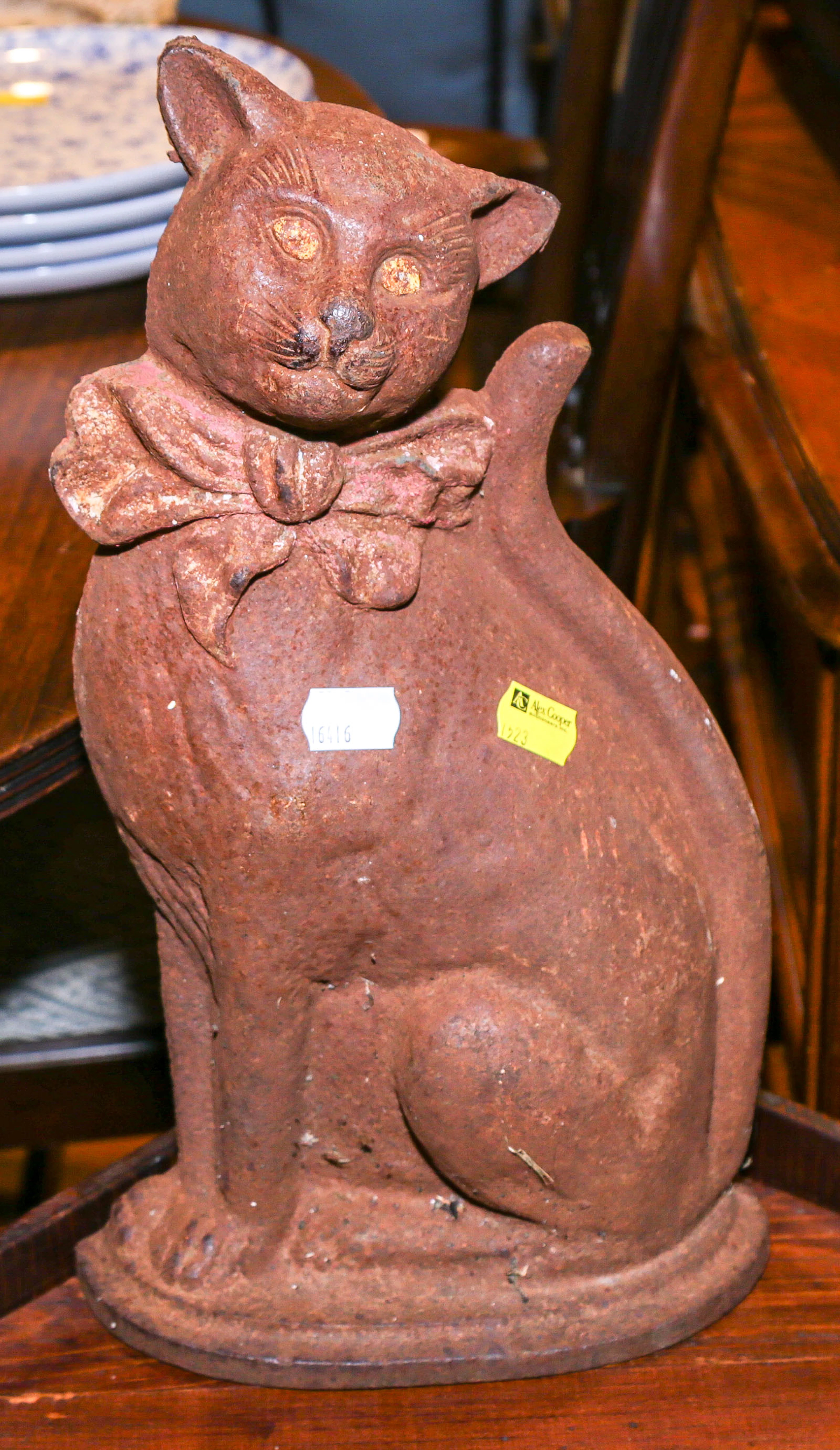 A Cast Iron Cat Form Door Stop