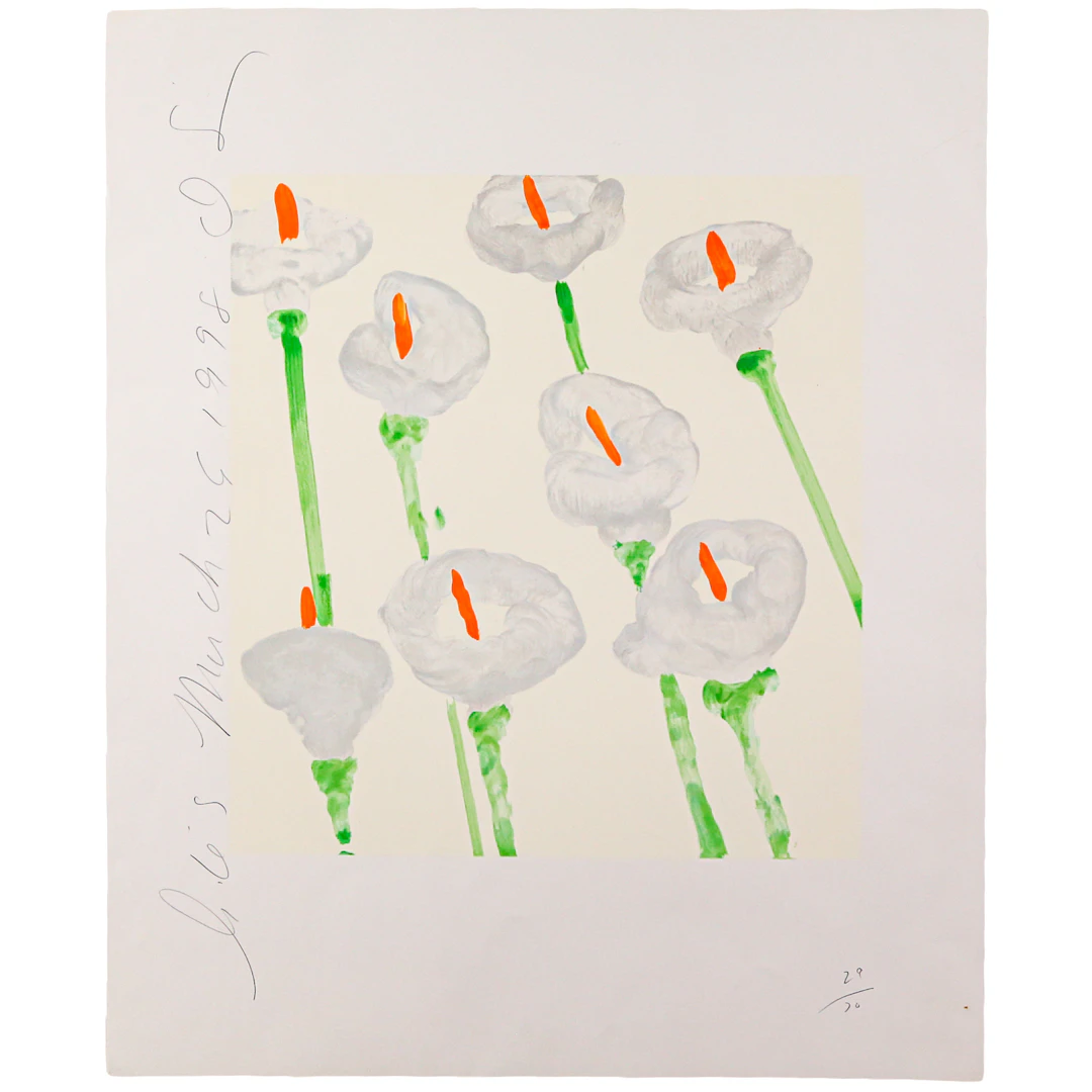 Donald Sultan. "Lilies," serigraph