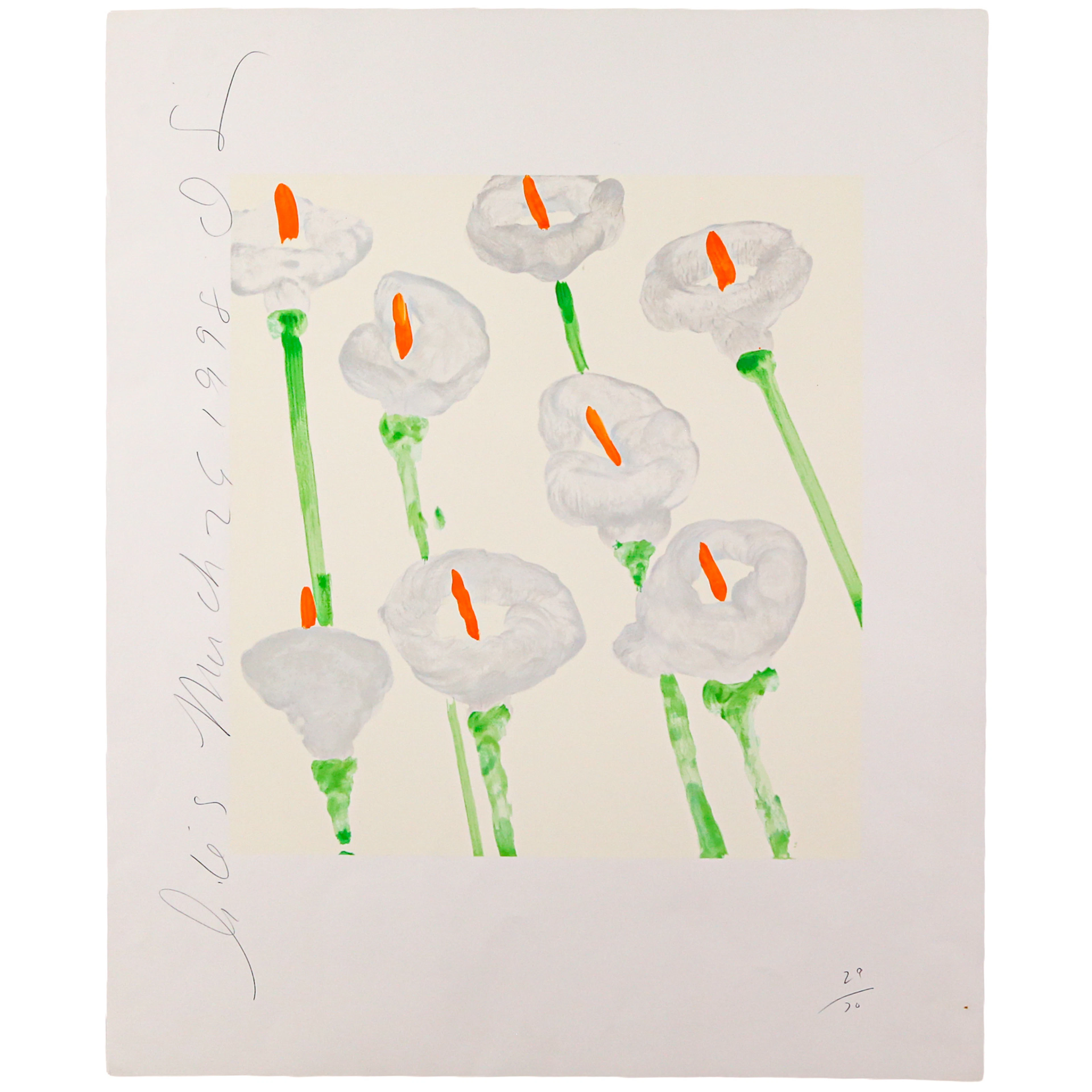 Donald Sultan. "Lilies," serigraph