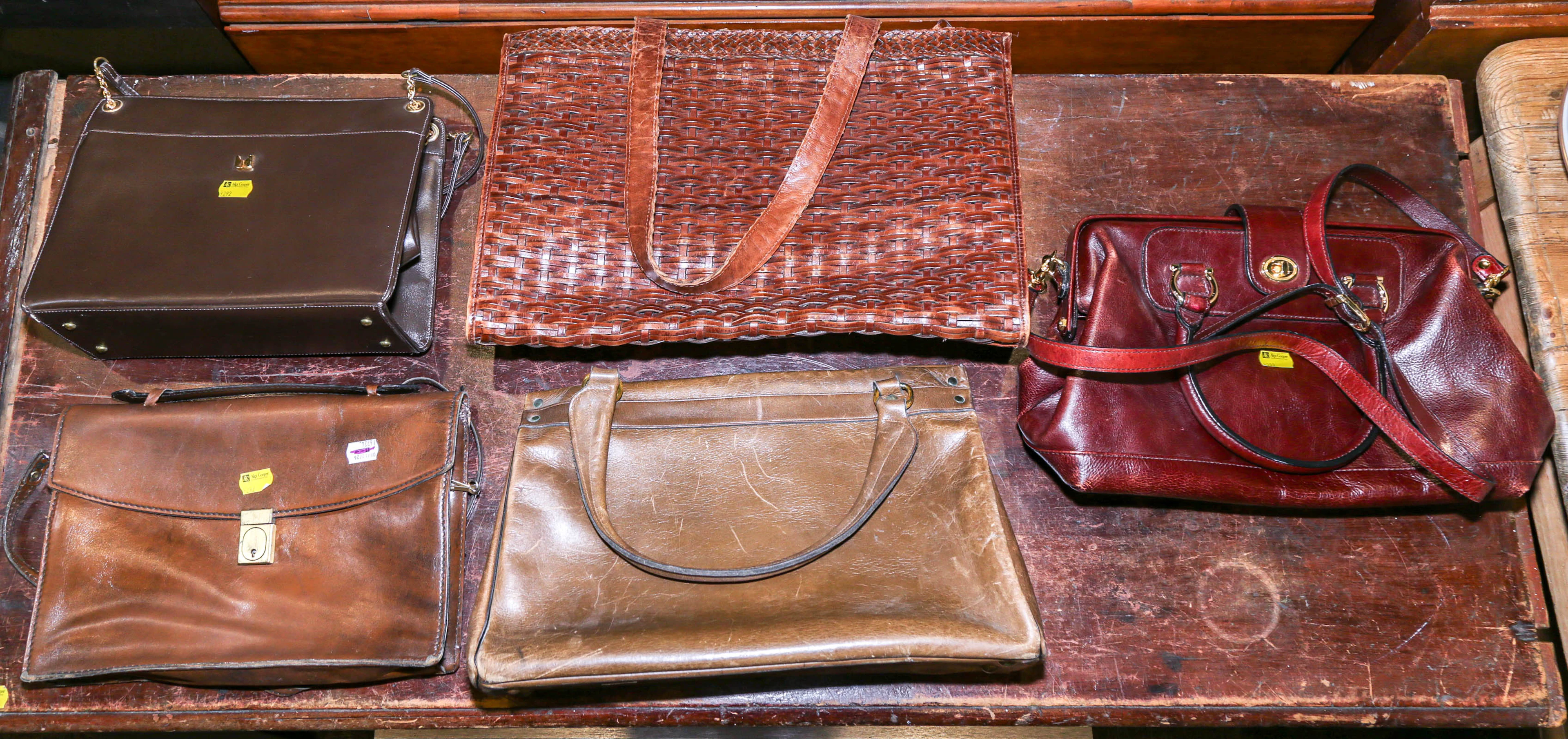A Selection of Brown Leather Handbags