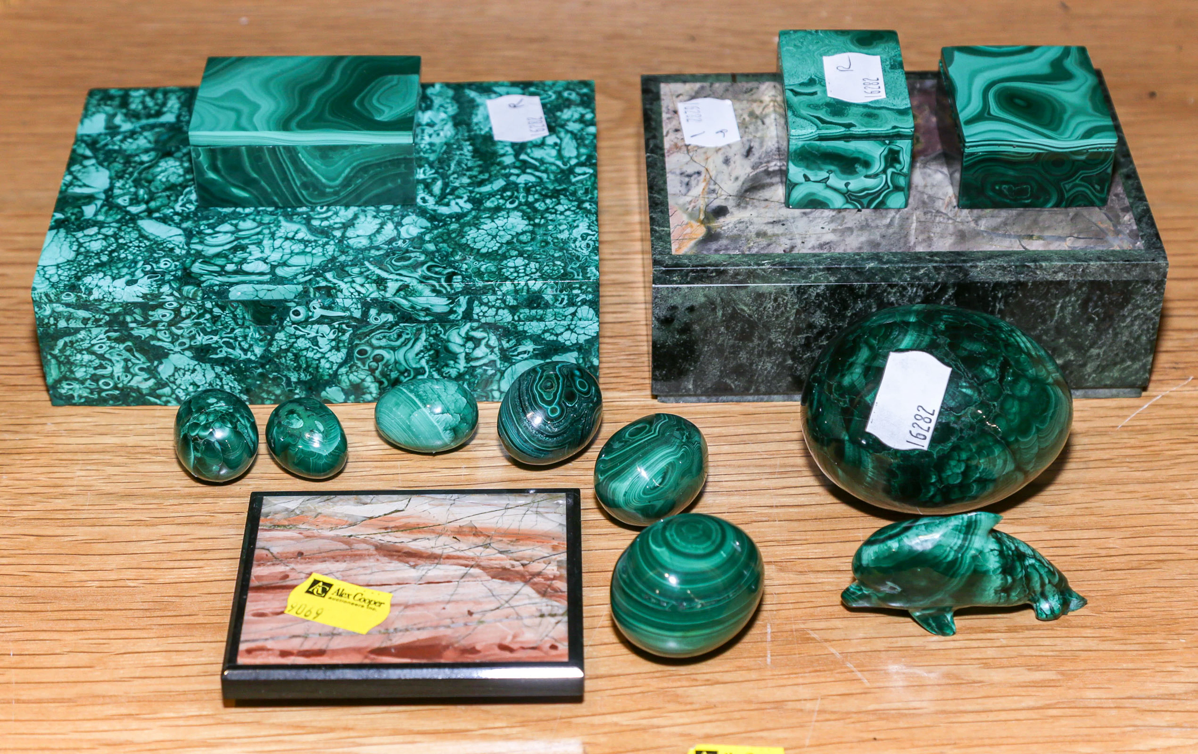 A Selection of Malachite Decorations