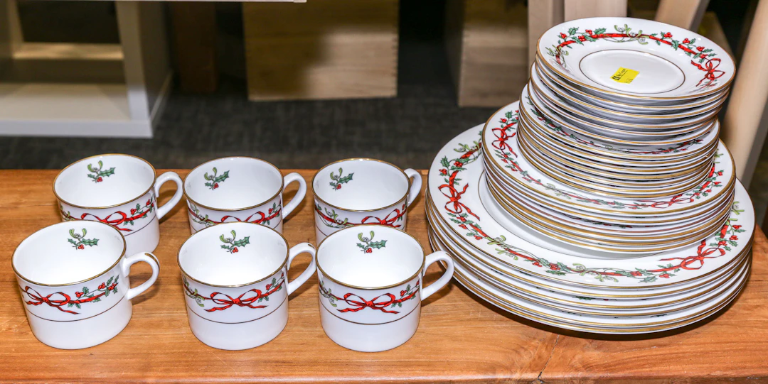 Royal Worcester "Holly Ribbons" Holiday China