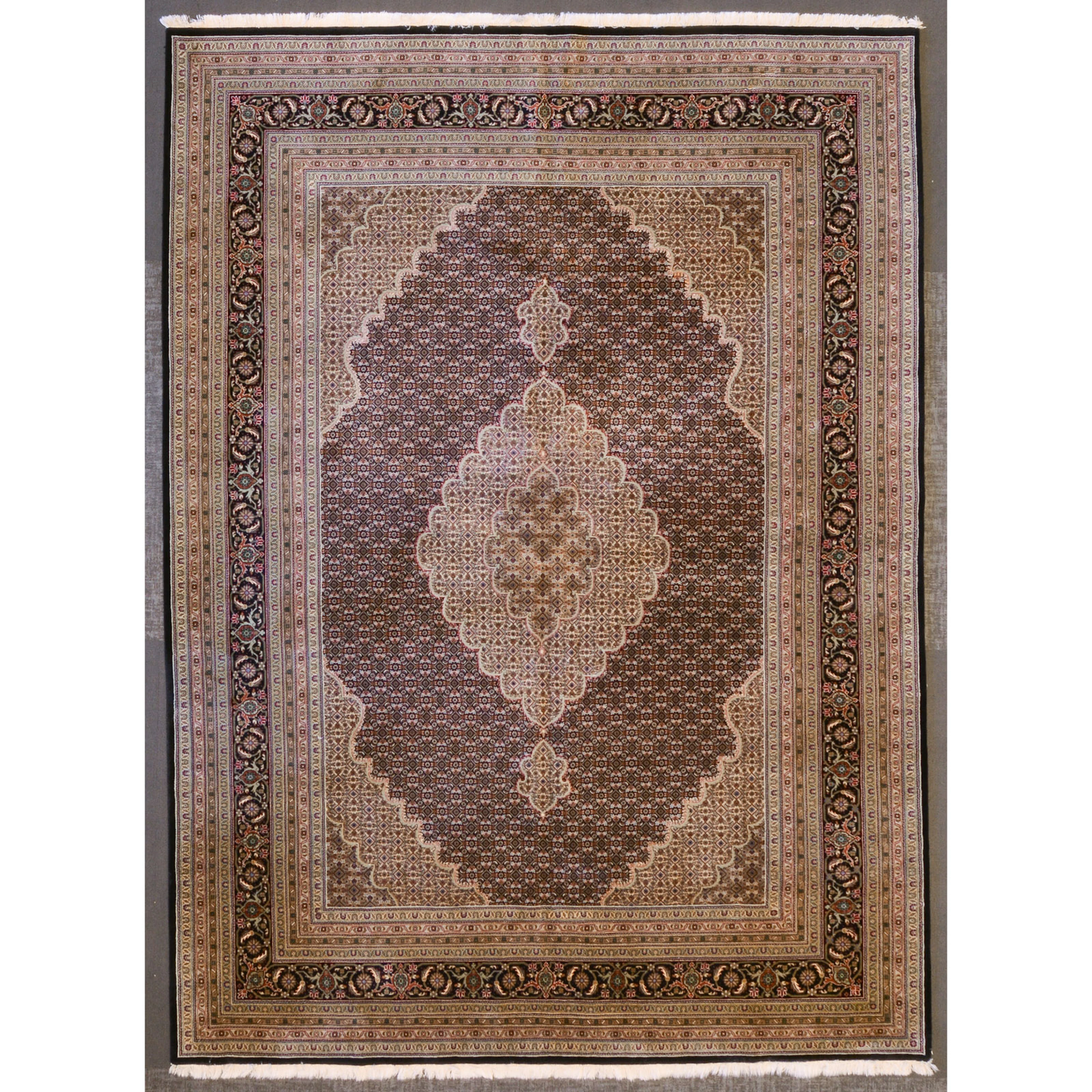 Indo Tabriz Rug, Persia, 9 x 12.2
