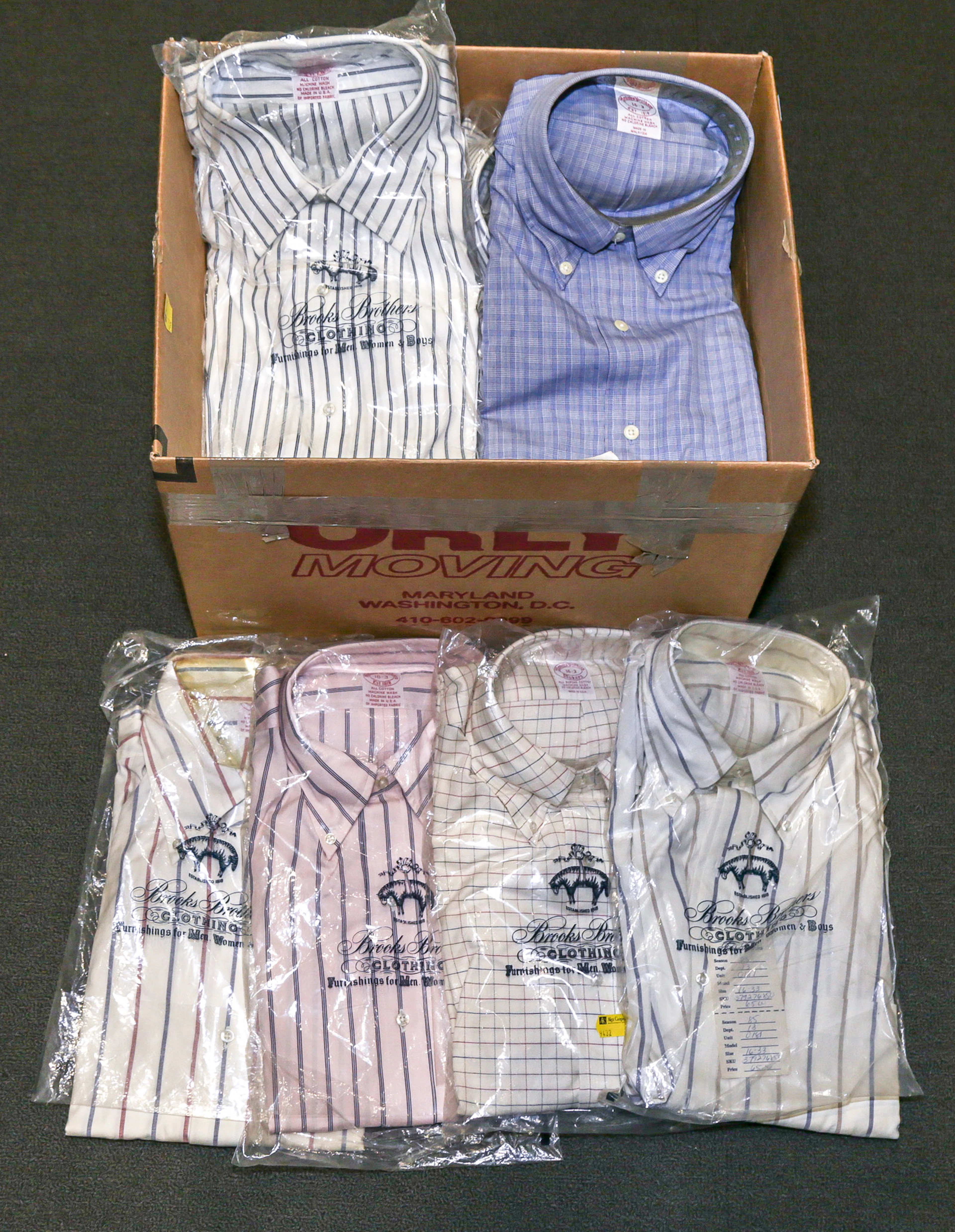 An Assortment of Brooks Bros. Gentlemen's Shirts