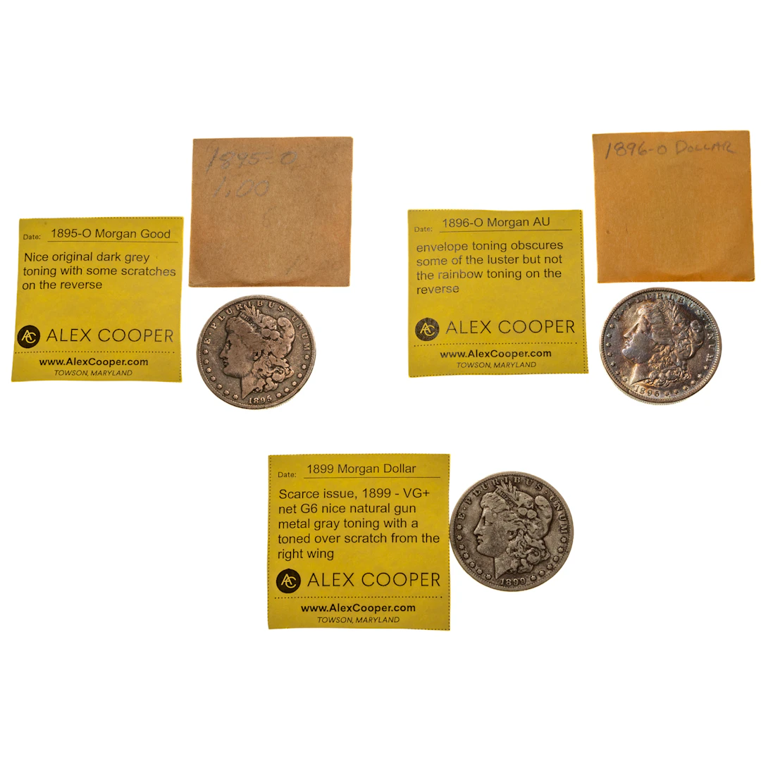 A Trio of Better Date or Condition Rarity Morgans
