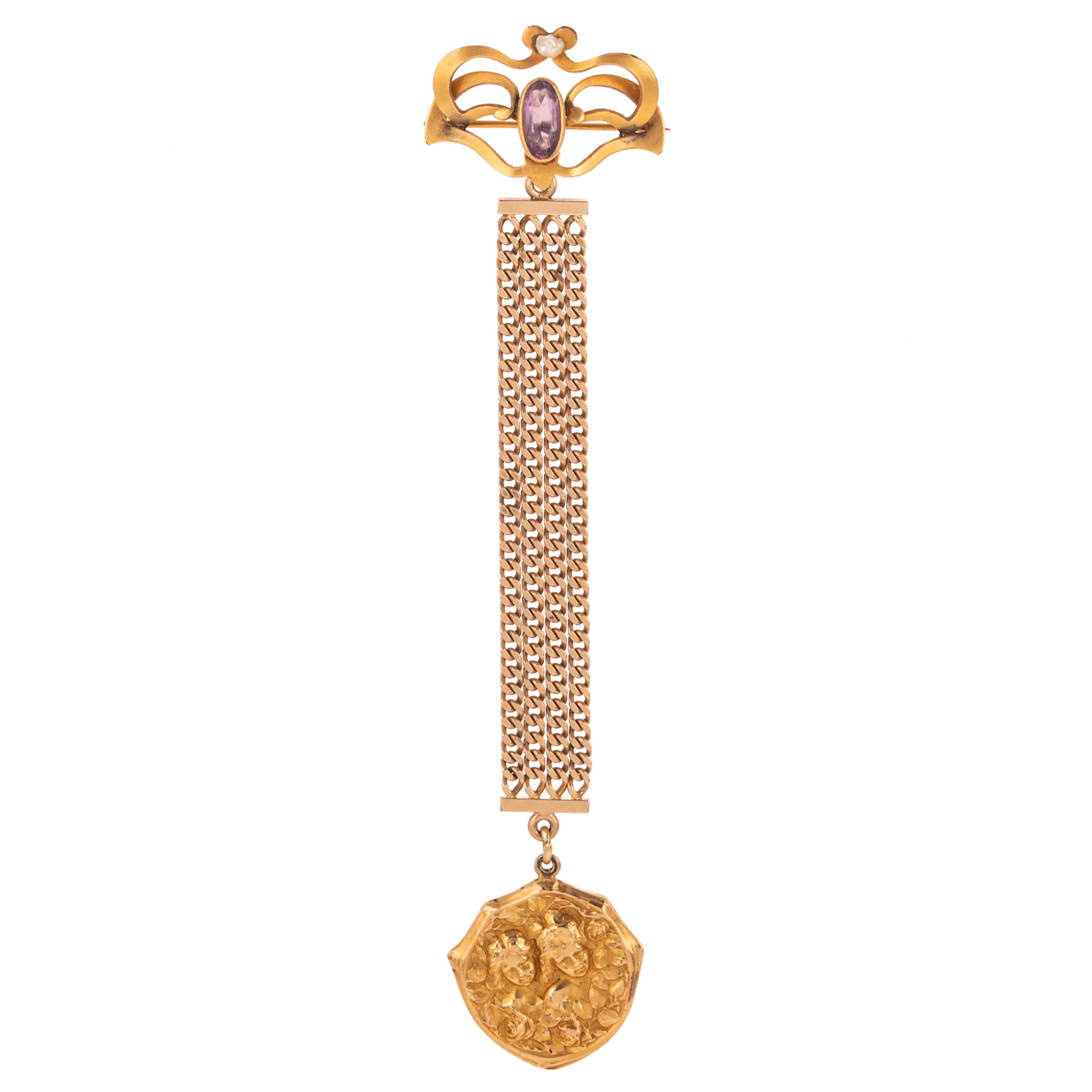 An Art Nouveau Pin & Pendant in Gold